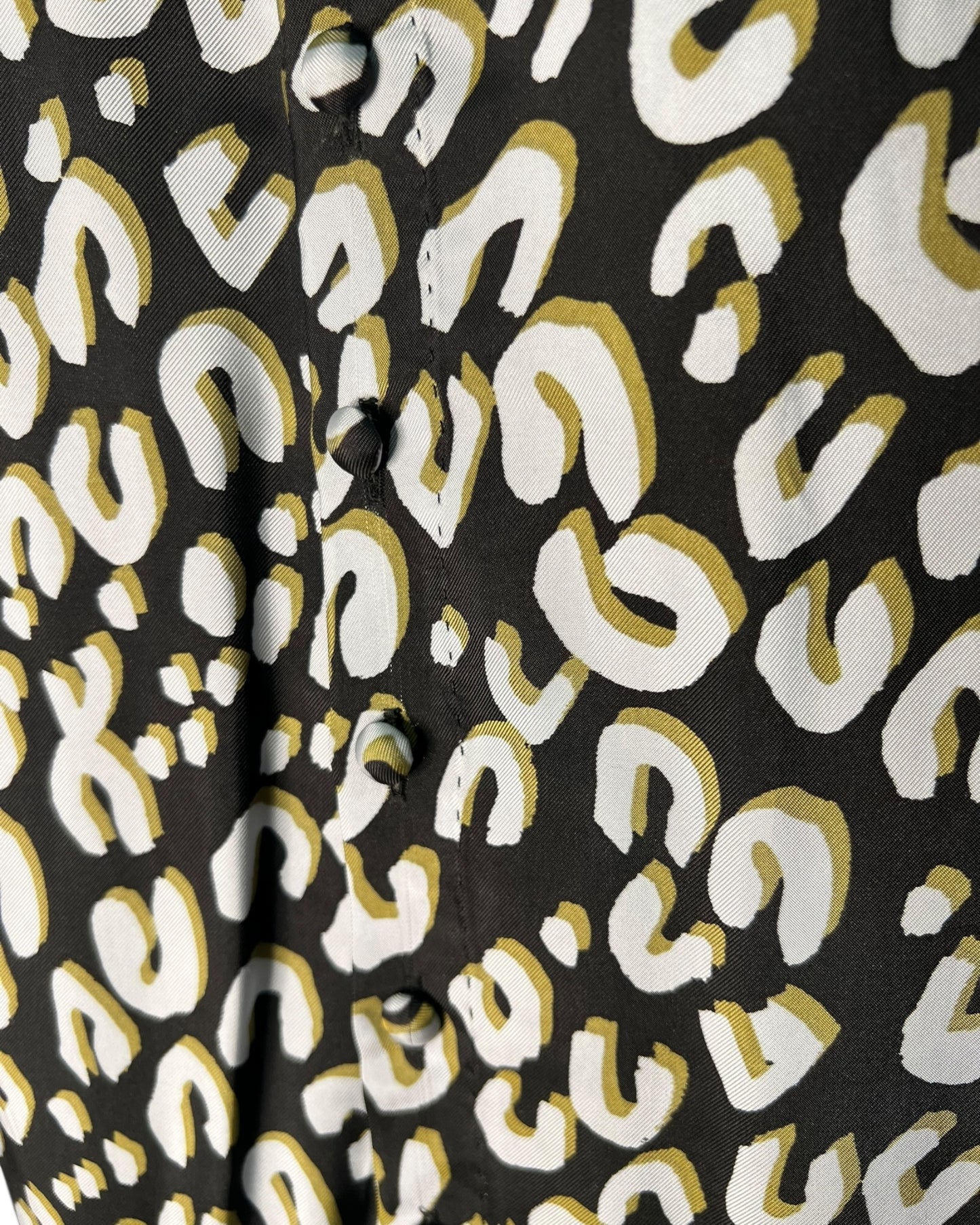 Louis Vuitton Printed Silk Sleeveless Bow Tie Midi Dress