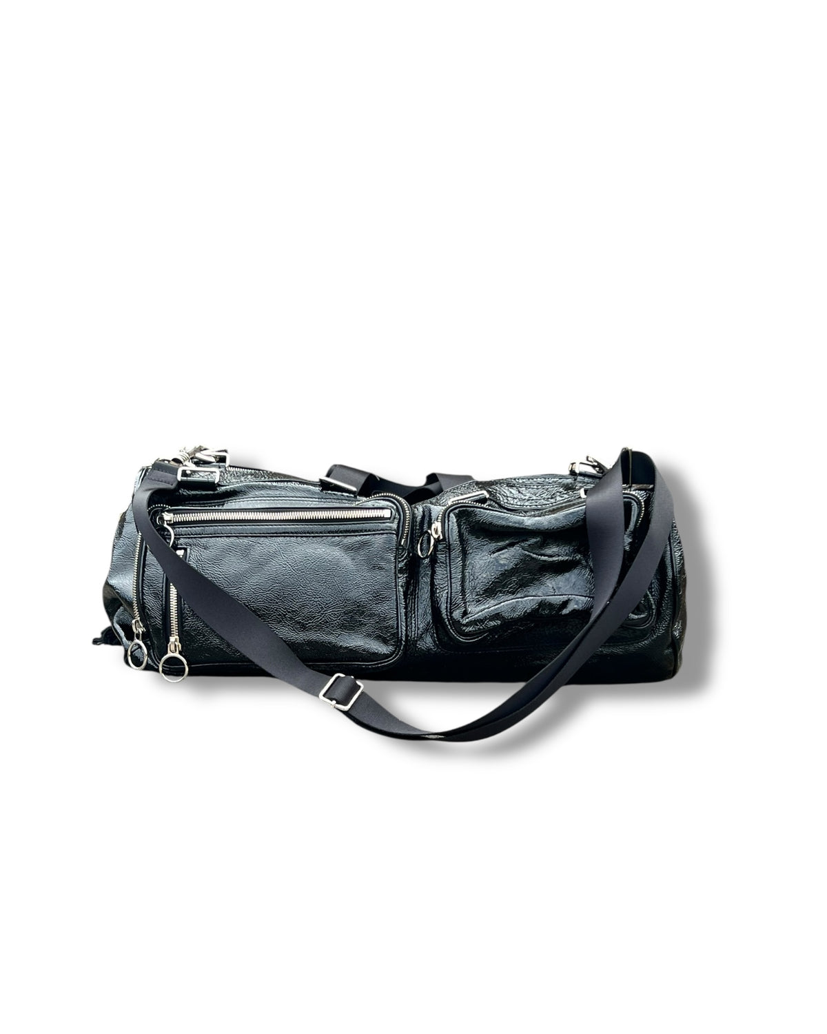 Dior Homme Leather Duffle Bag – Black Tassel Weekend Travel Bag by Hed
