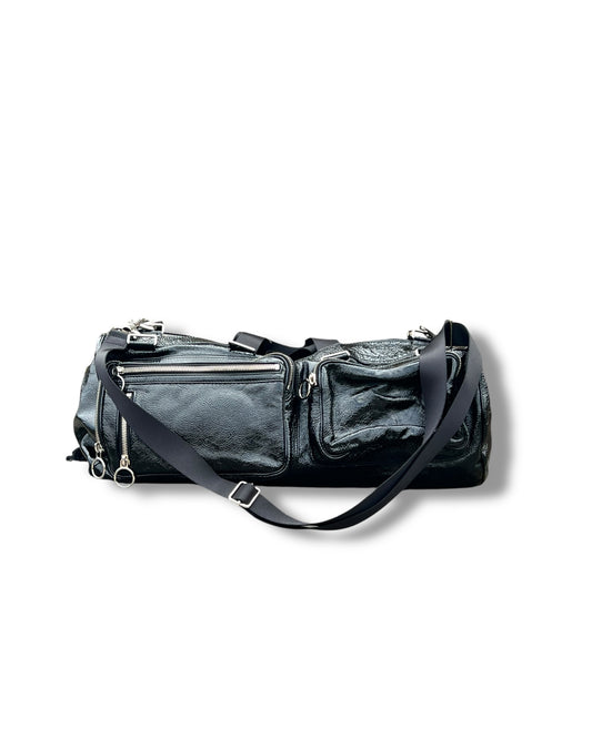 Dior Homme Leather Duffle Bag – Black Tassel Weekend Travel Bag by Hedi Slimane