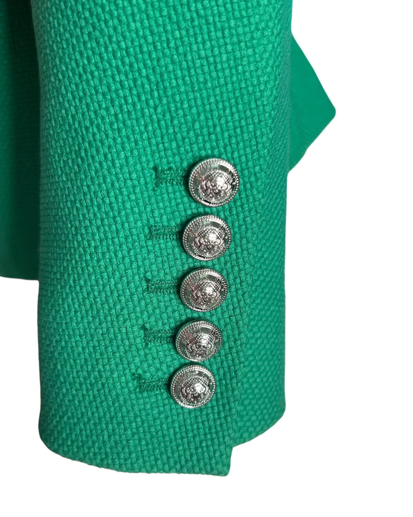 Balmain Double-Breasted Blazer – Emerald Green - The Luxury Savvy