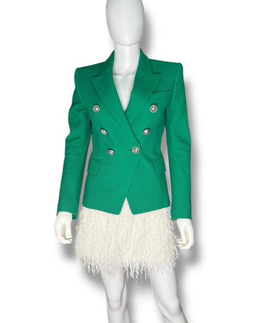 Balmain Double-Breasted Blazer – Emerald Green
