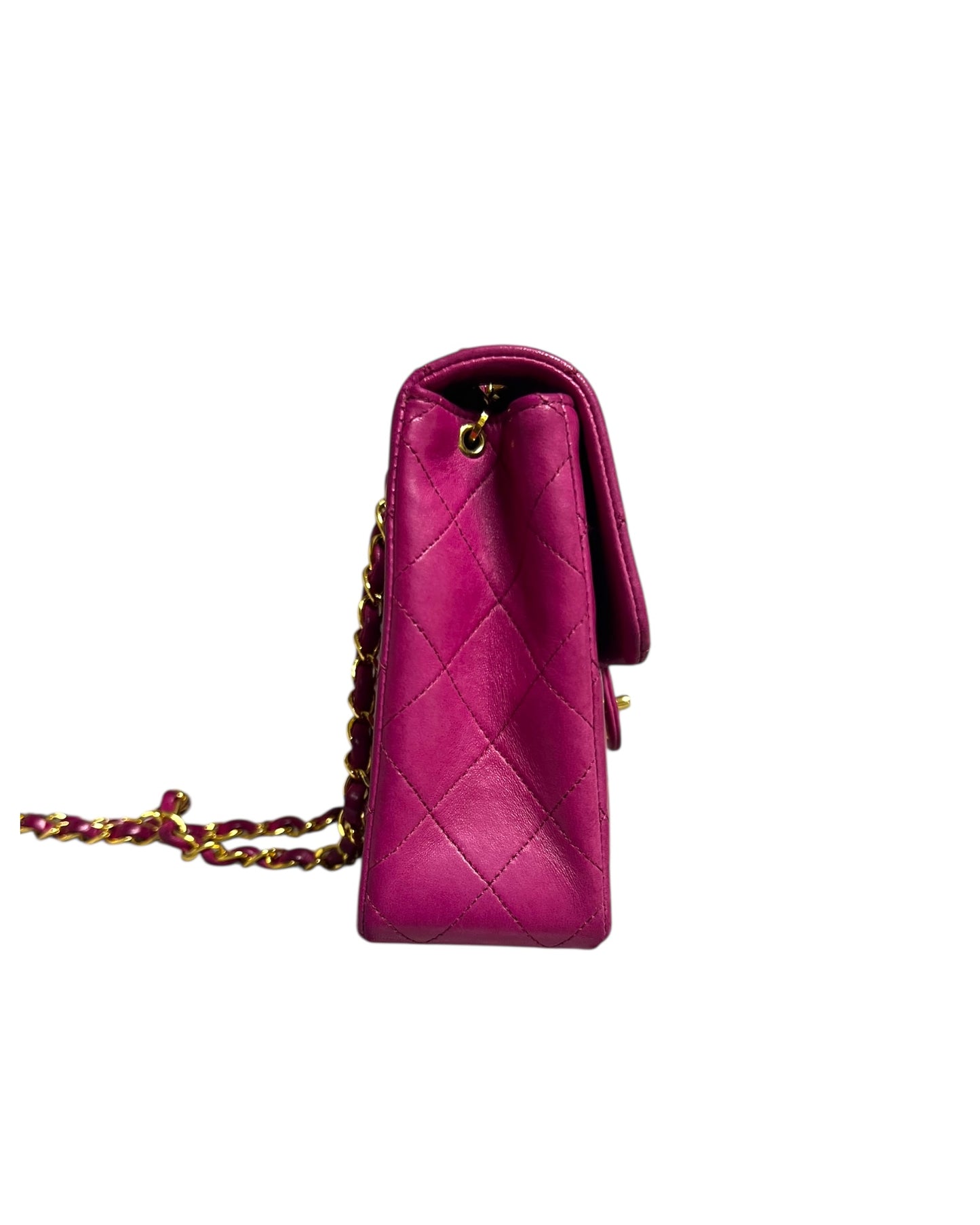 Chanel Vintage Classic Mini Square Flap Bag – Purple Lambskin with 24k Gold - Plated Hardware