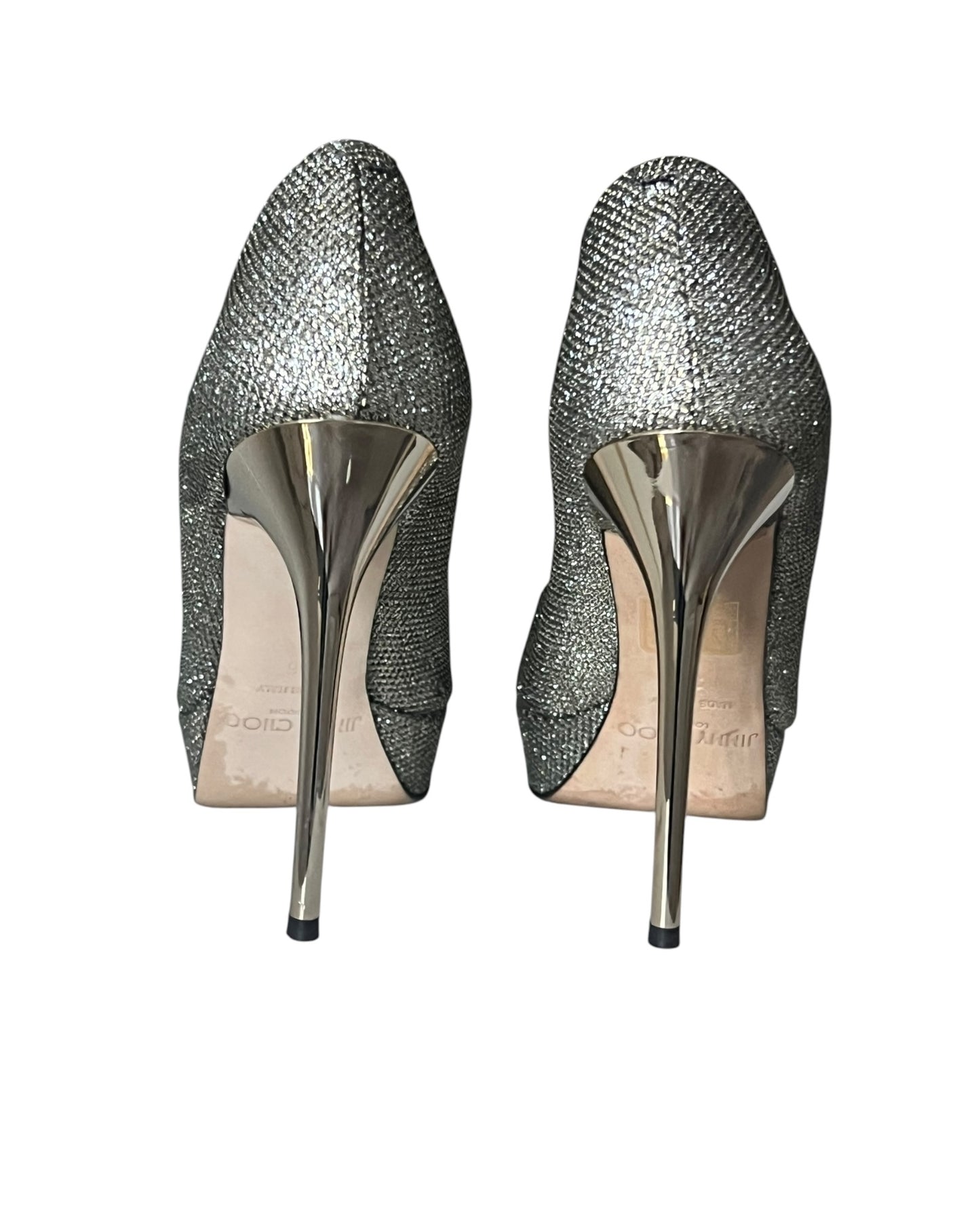 Jimmy Choo Gold Glitter Court Heels | Size EU 36