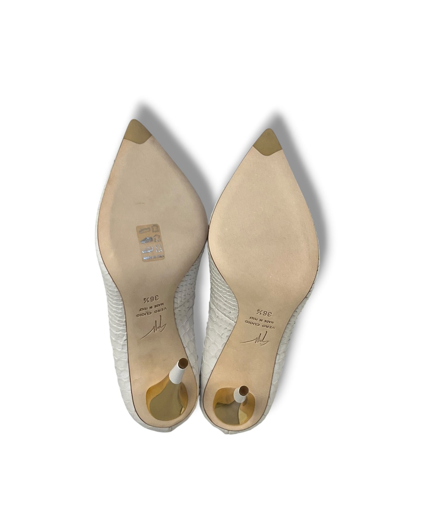 Giuseppe Zanotti Ester 110 Printed Leather Pumps White | Size EU 36.5