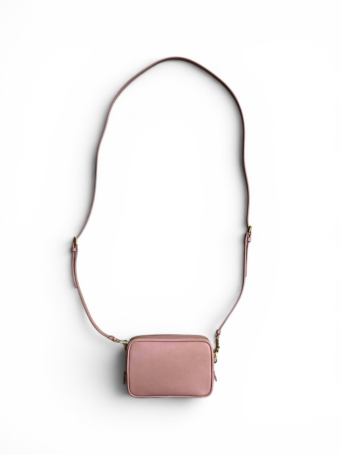 Prada Saffiano Mini Camera Bag in Orchidea Pink