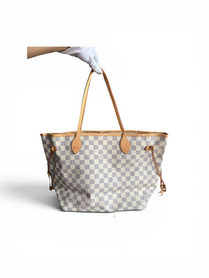 Louis Vuitton Neverfull MM Damier Azur Tote Bag