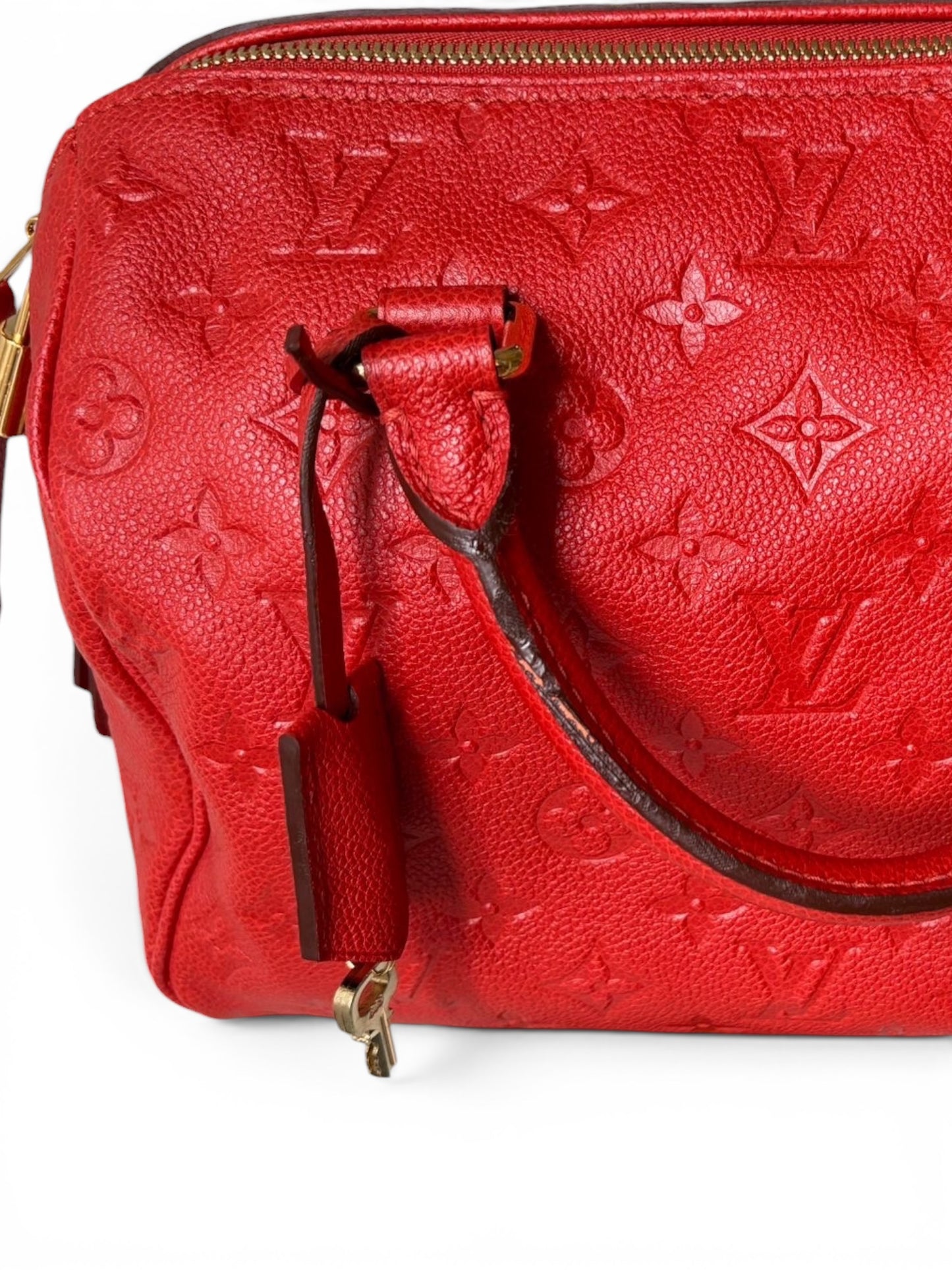 Louis Vuitton Empreinte Speedy Bandoulière 25 Cherry Red