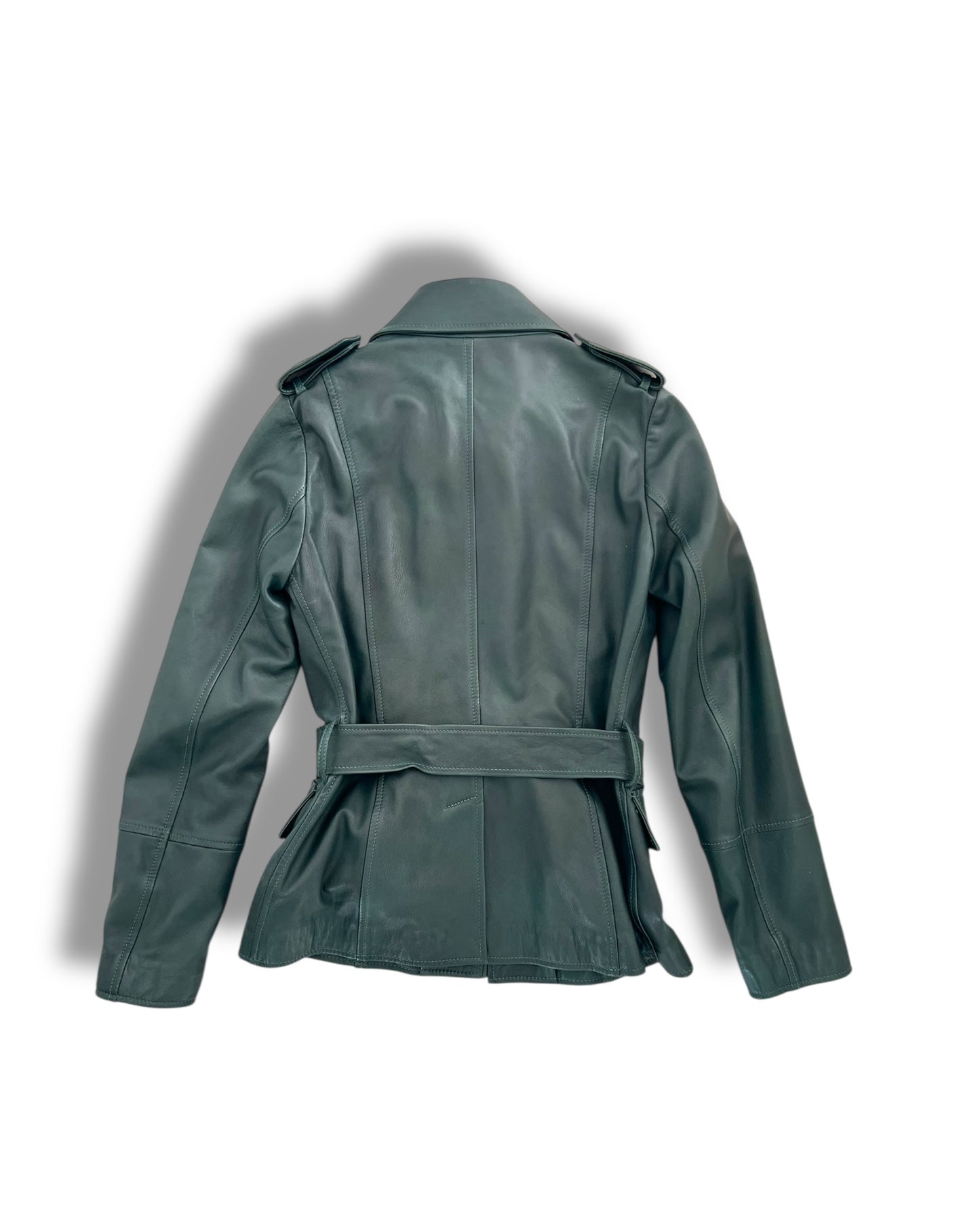 Mulberry Dark Green Leather Jacket – UK 10 / EU 40 / US