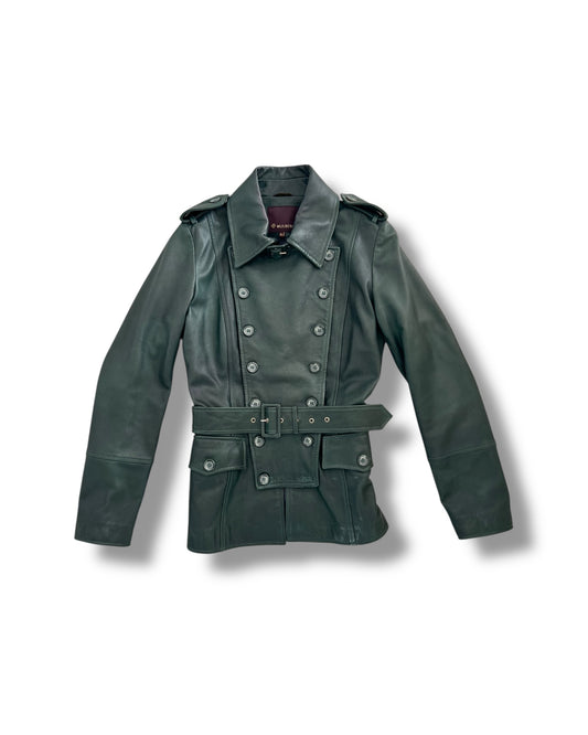 Mulberry Dark Green Leather Jacket – UK 10 / EU 40 / US