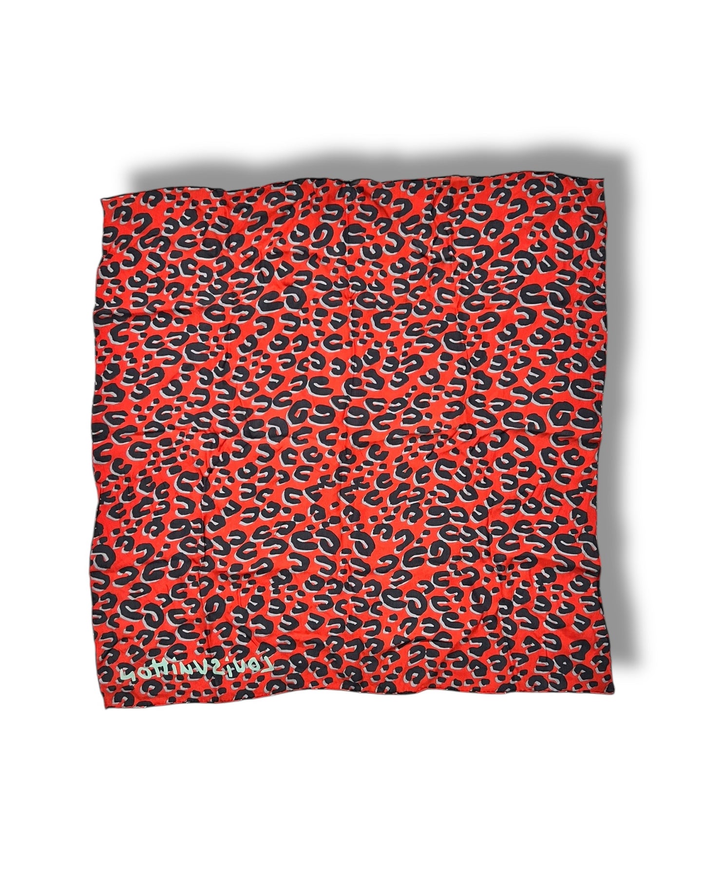 Louis Vuitton Leopard Print Silk Scarf 70 x 70 cm