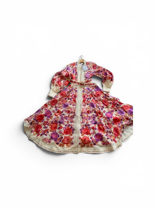 Zimmermann Raie Billow Sleeve Midi Dress | Floral Linen Dress