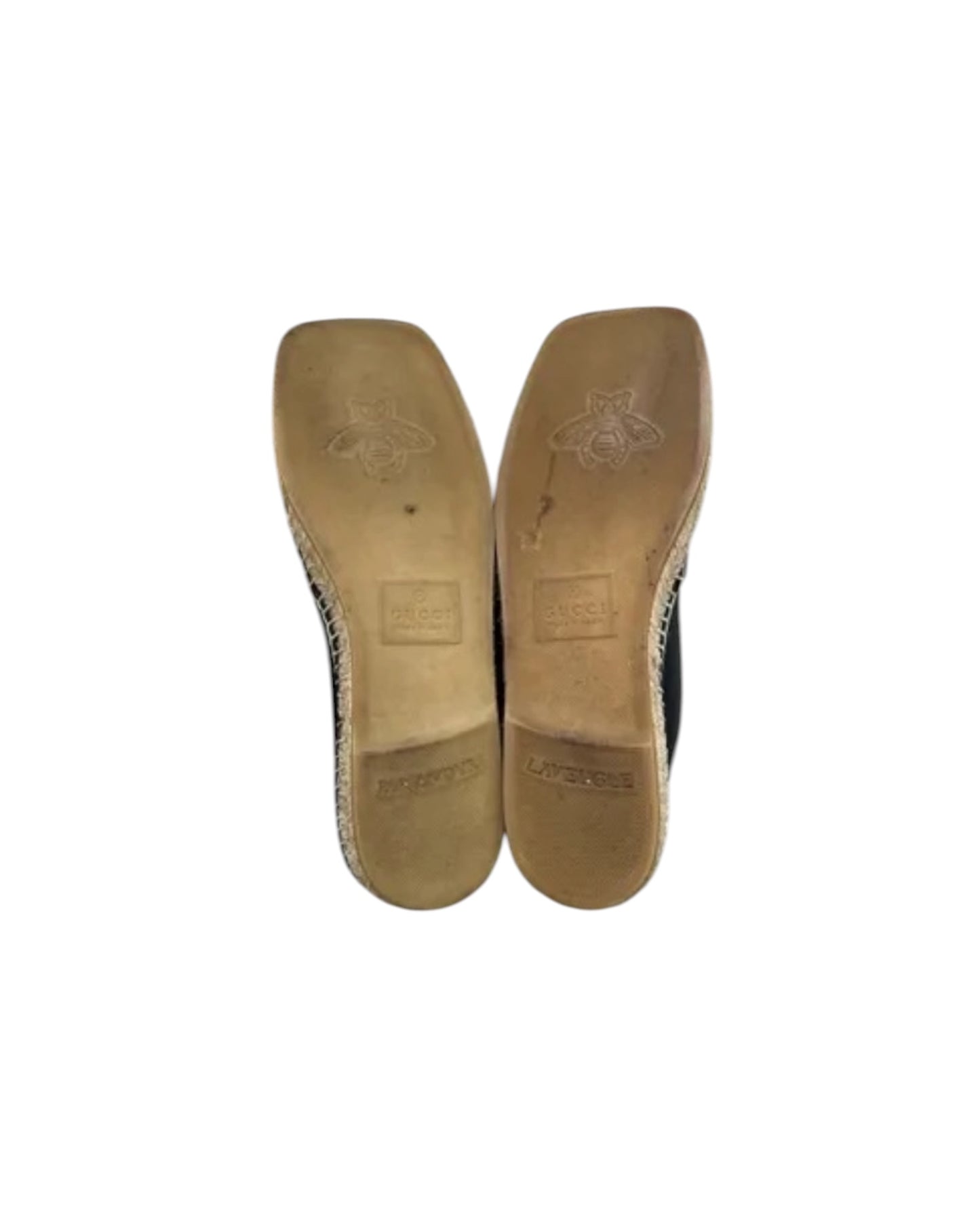 Gucci Embroidered GG Espadrilles Black Leather | Size EU 37
