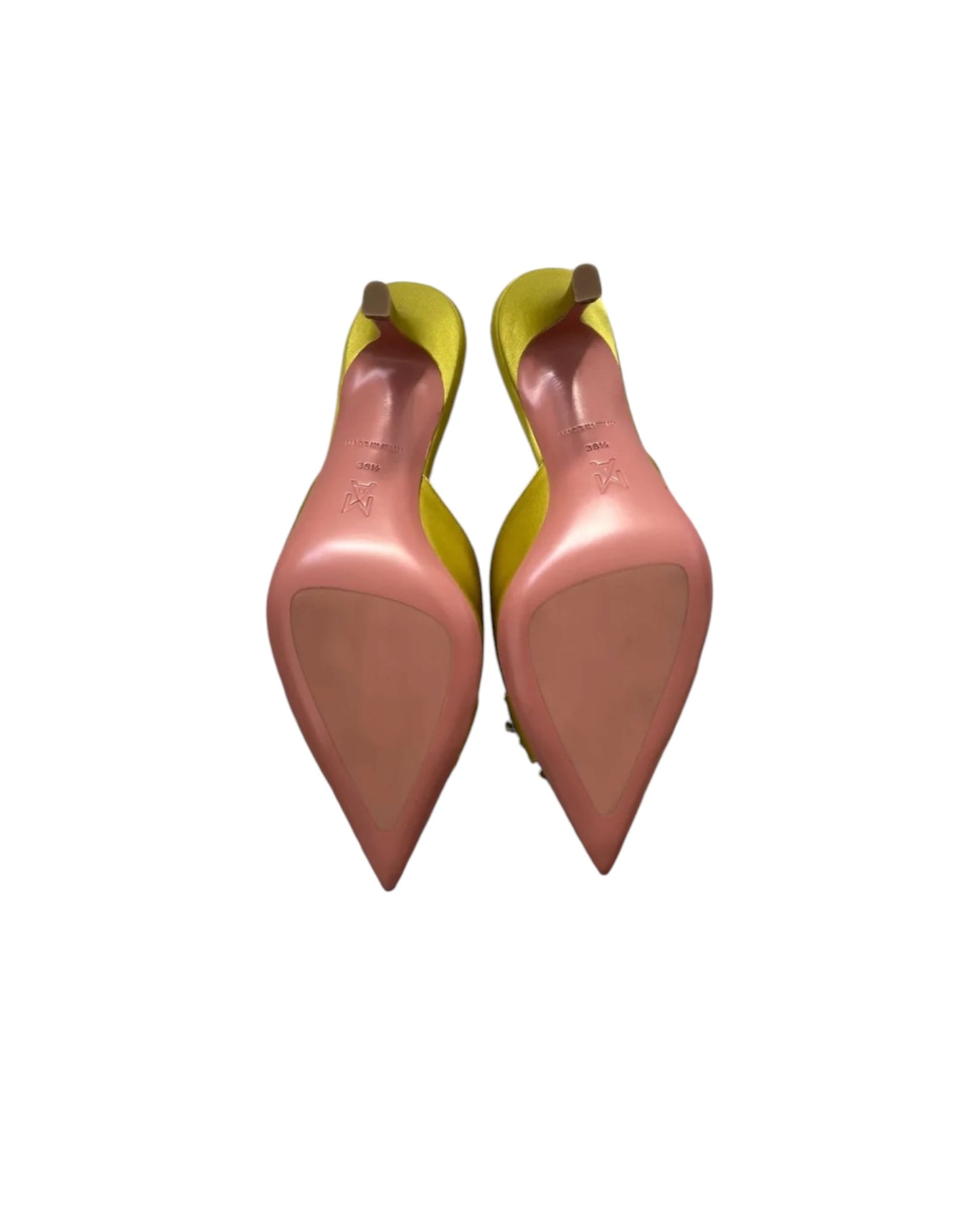 Amina Muaddi Begum 70 Crystal Embellished Satin Mules | Size EU 36.5