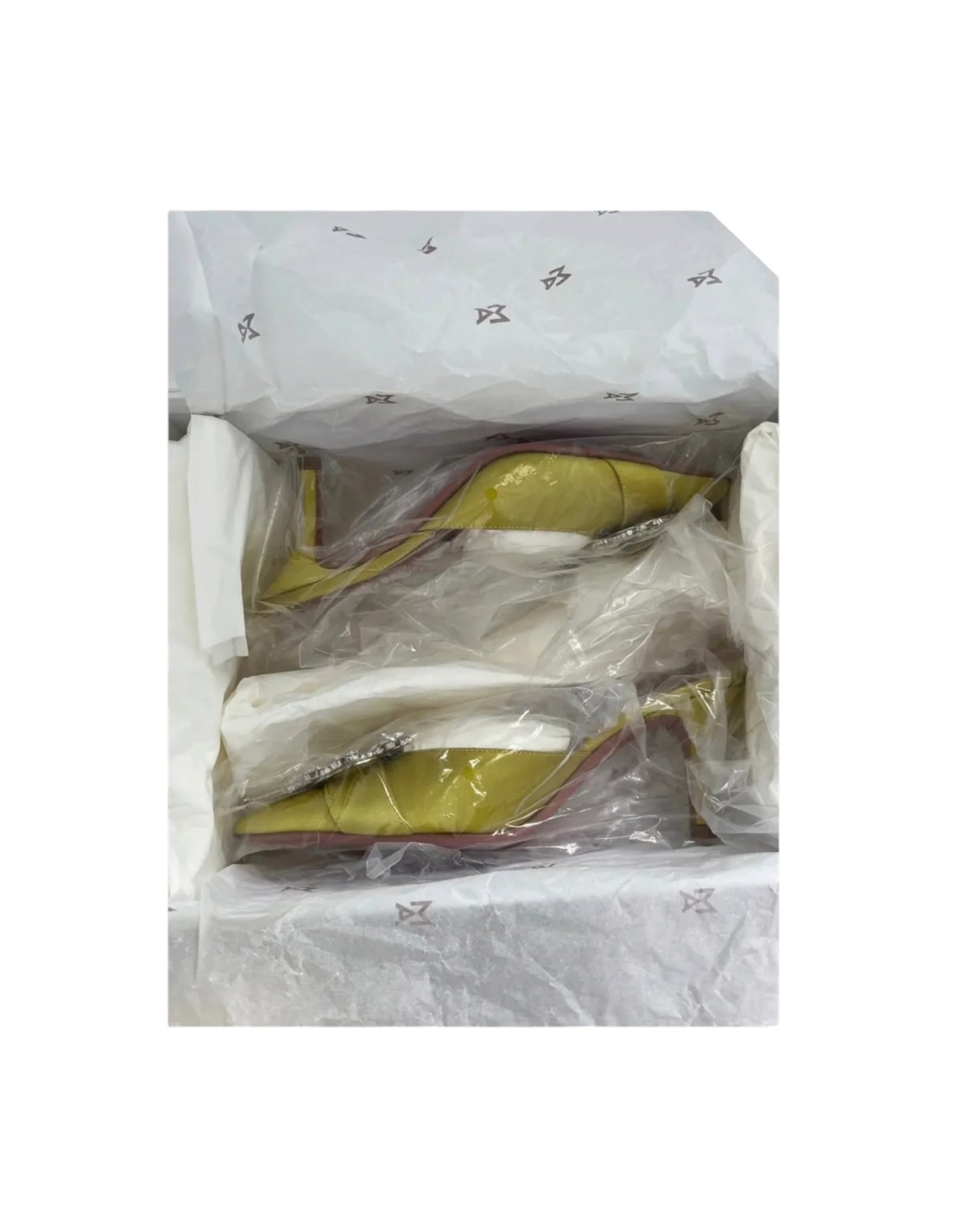 Amina Muaddi Begum 70 Crystal Embellished Satin Mules | Size EU 36.5