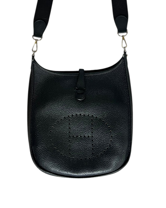 Hermès Evelyne GM in Black Clemence Leather with Palladium Hardware