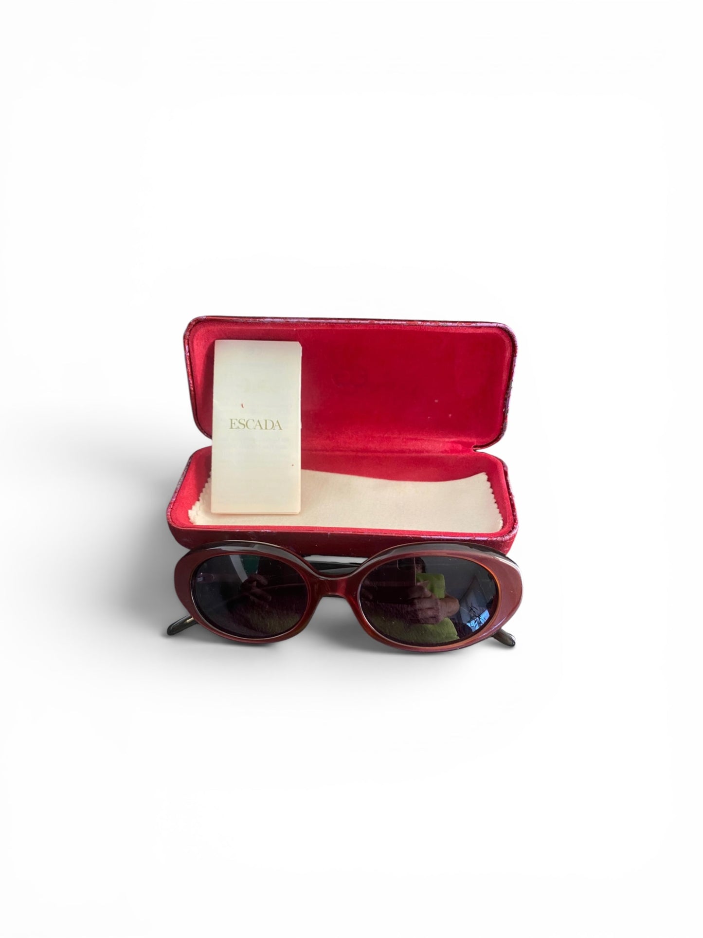 Vintage Escada Oval Sunglasses – Red