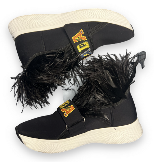 PRADA OSTRICH FEATHERS & NYLON TRAINERS - The Luxury Savvy