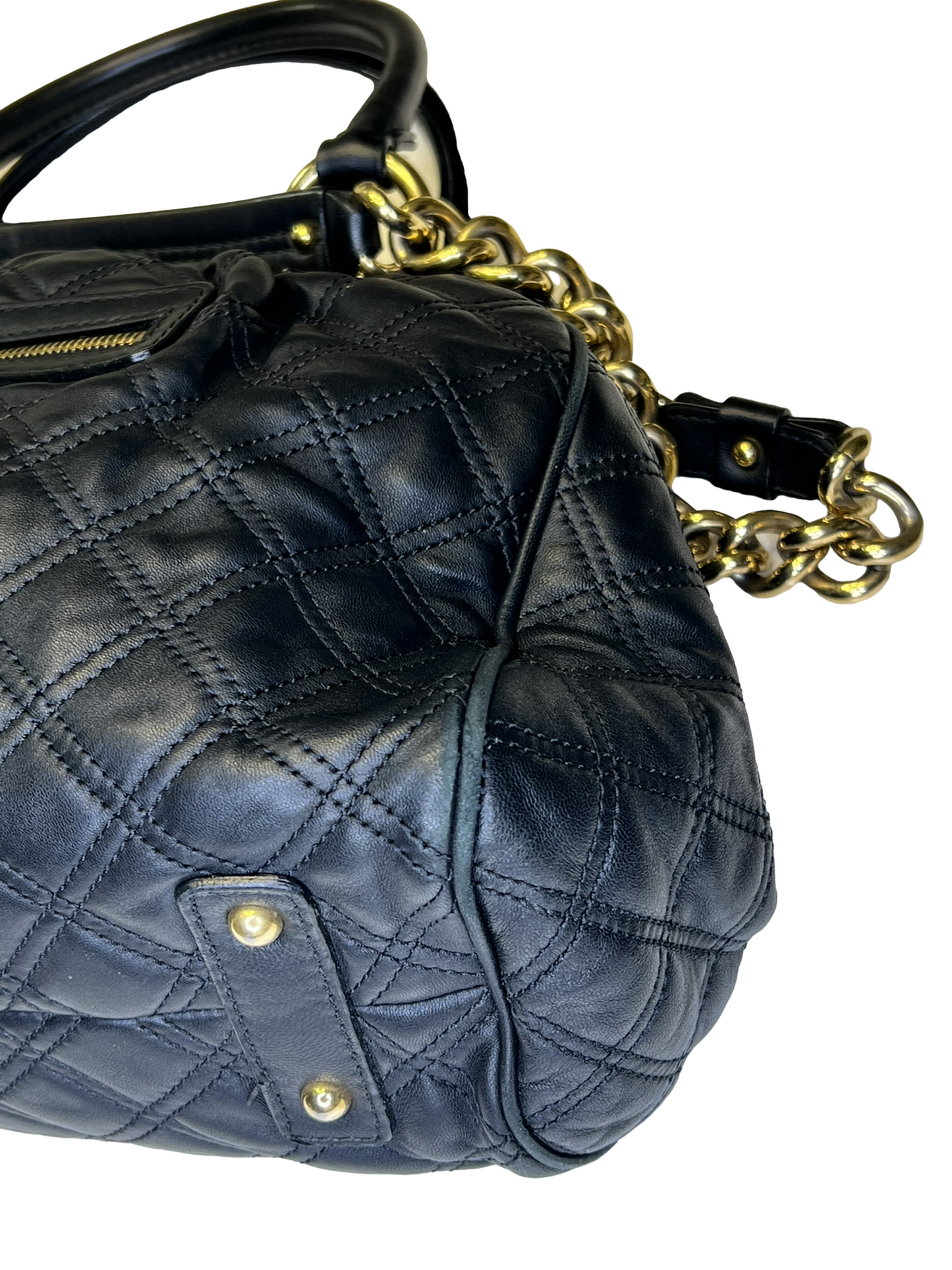 MARC JACOBS QUILTED LEATHER STAM BAG