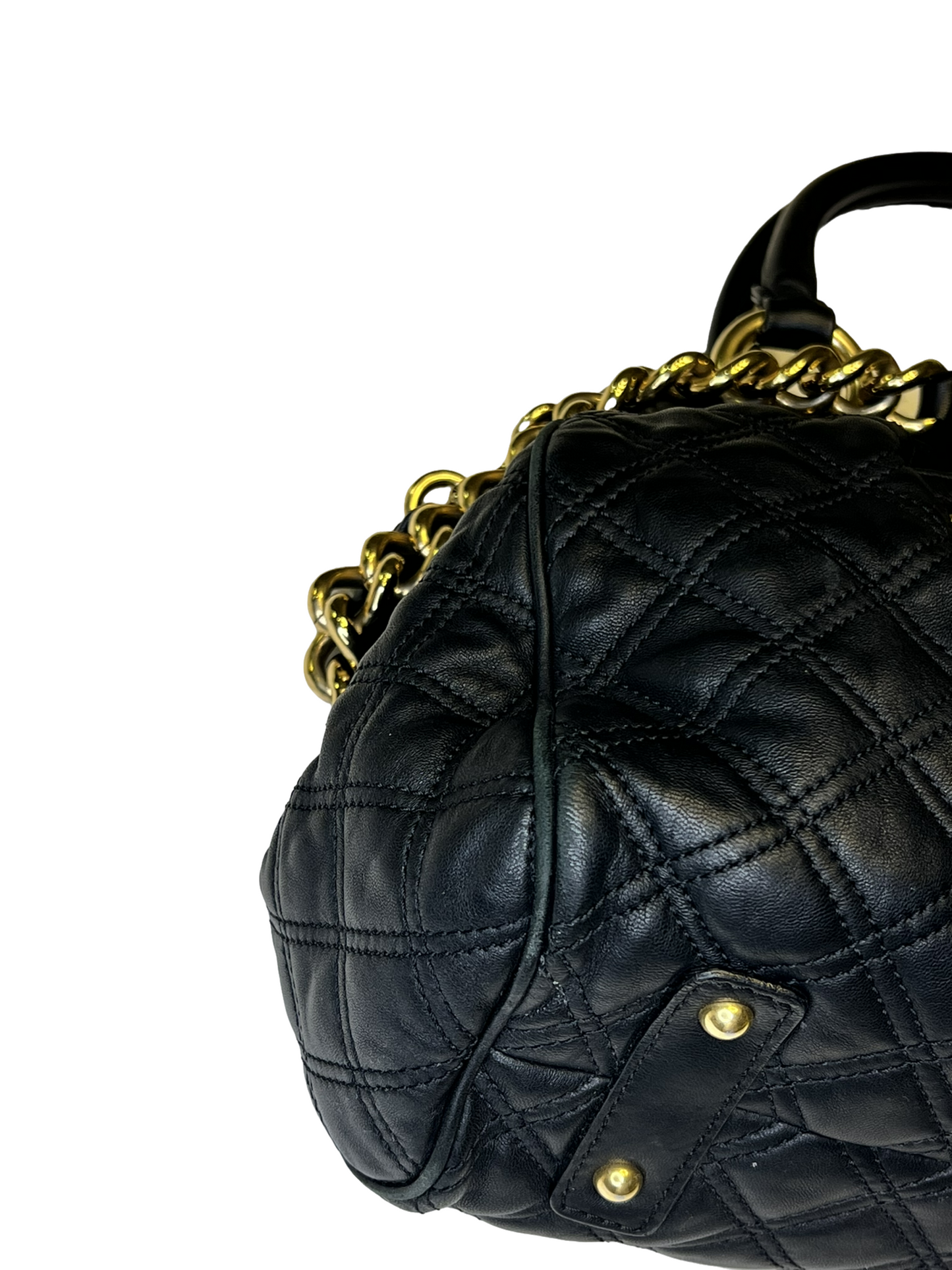 MARC JACOBS QUILTED LEATHER STAM BAG