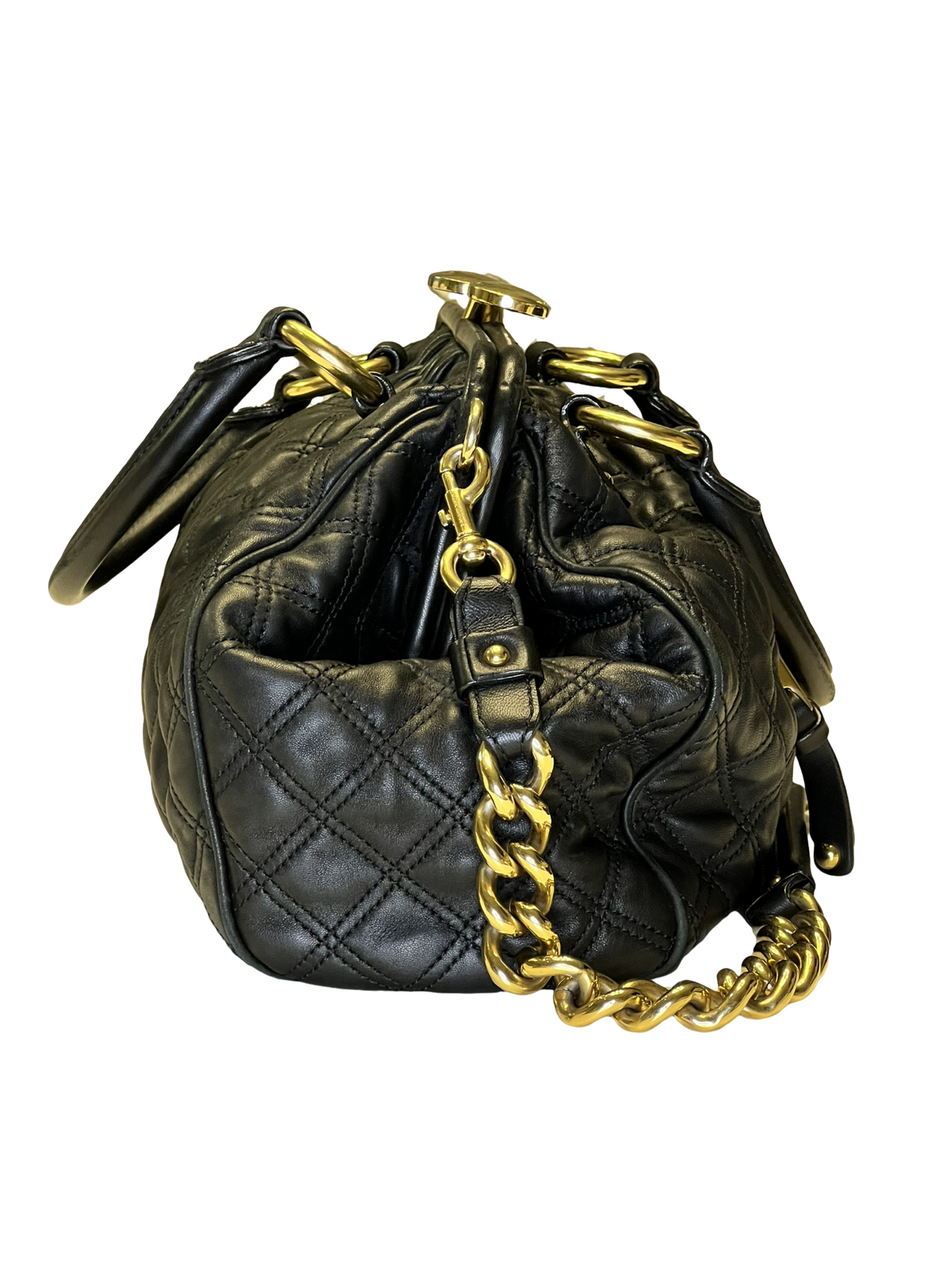 MARC JACOBS QUILTED LEATHER STAM BAG