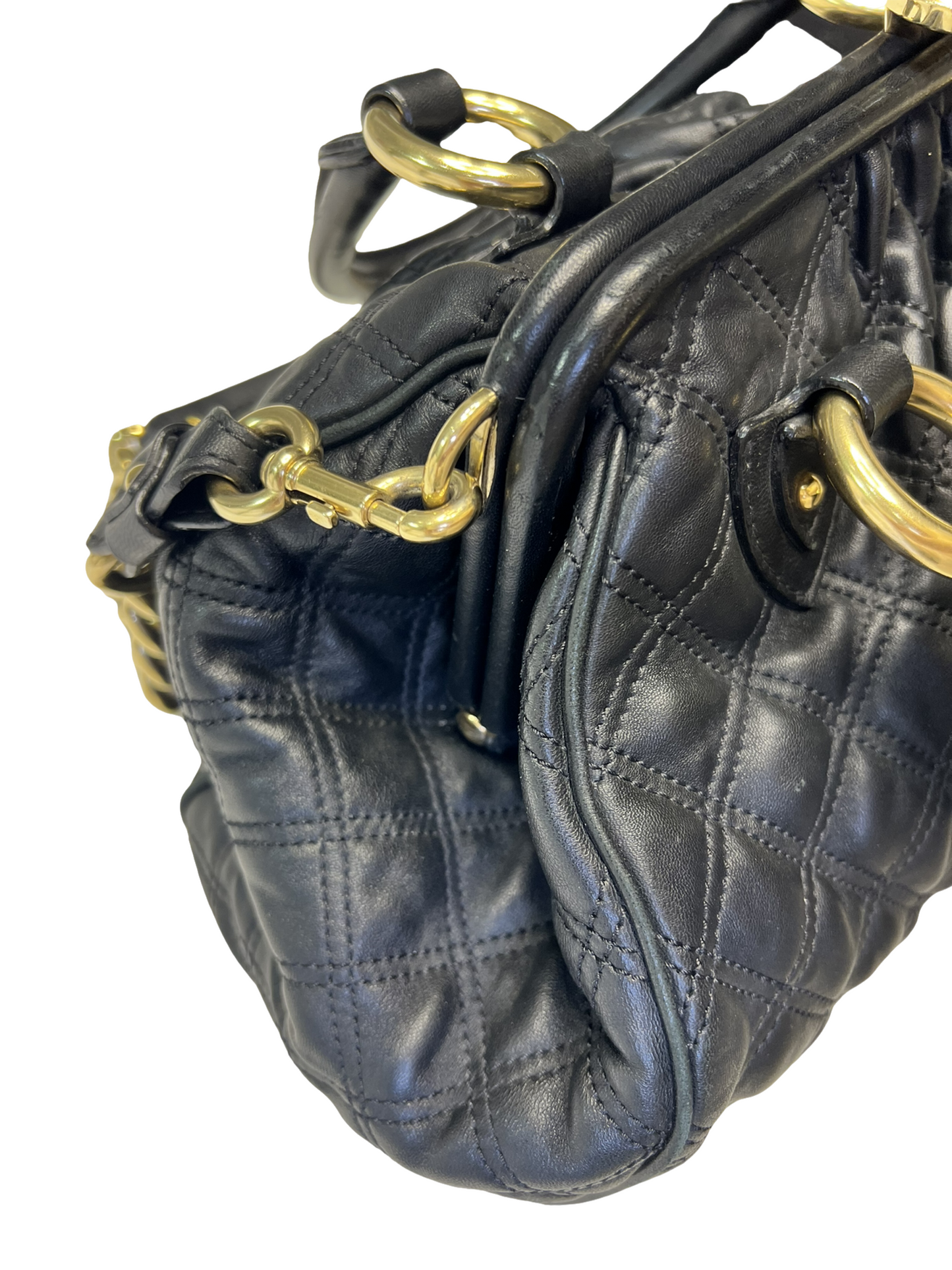 MARC JACOBS QUILTED LEATHER STAM BAG