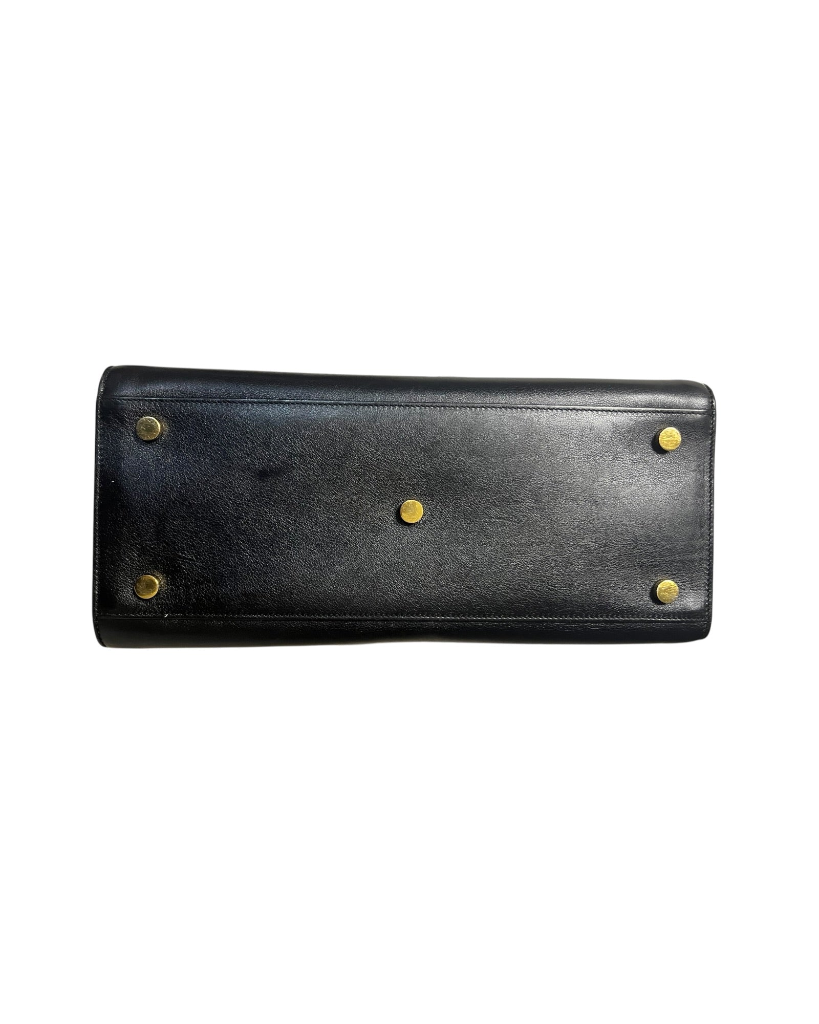 Saint Laurent Medium Sac de Jour | Black Smooth Leather | Gold Hardware - The Luxury Savvy