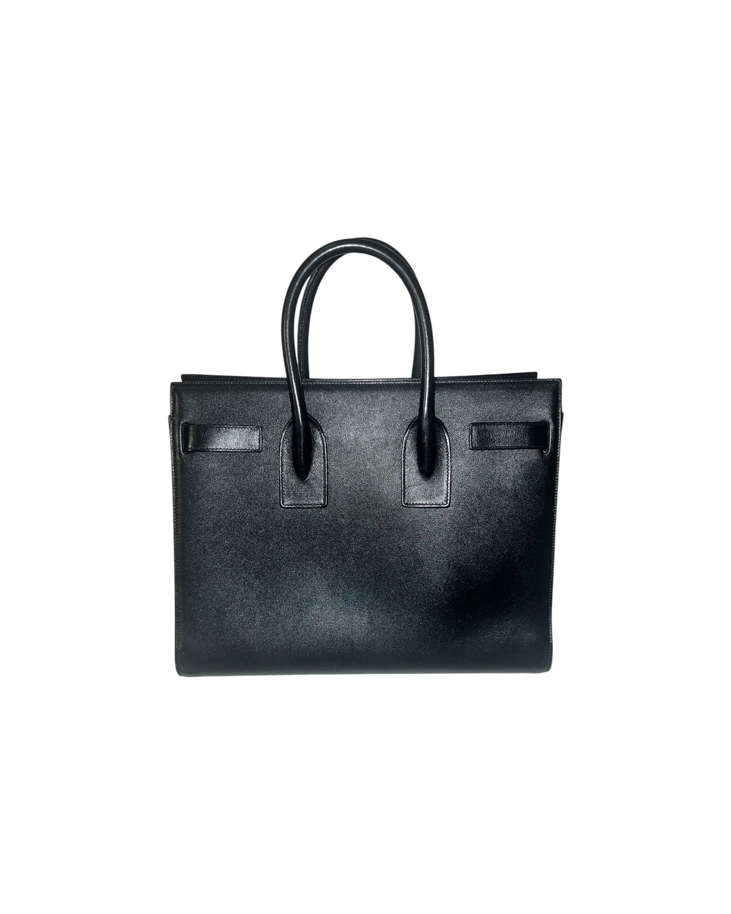 Saint Laurent Medium Sac de Jour | Black Smooth Leather | Gold Hardware - The Luxury Savvy