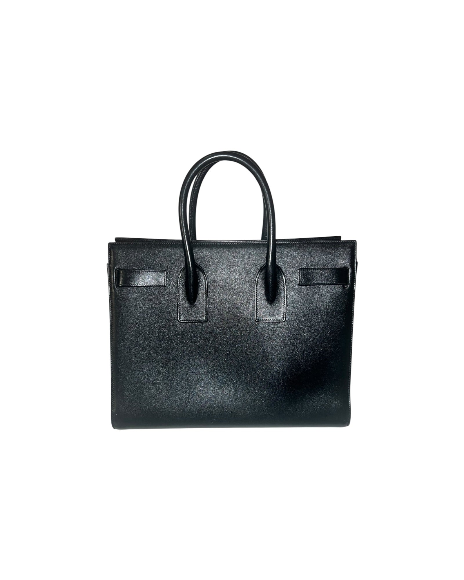 Saint Laurent Medium Sac de Jour | Black Smooth Leather | Gold Hardware - The Luxury Savvy