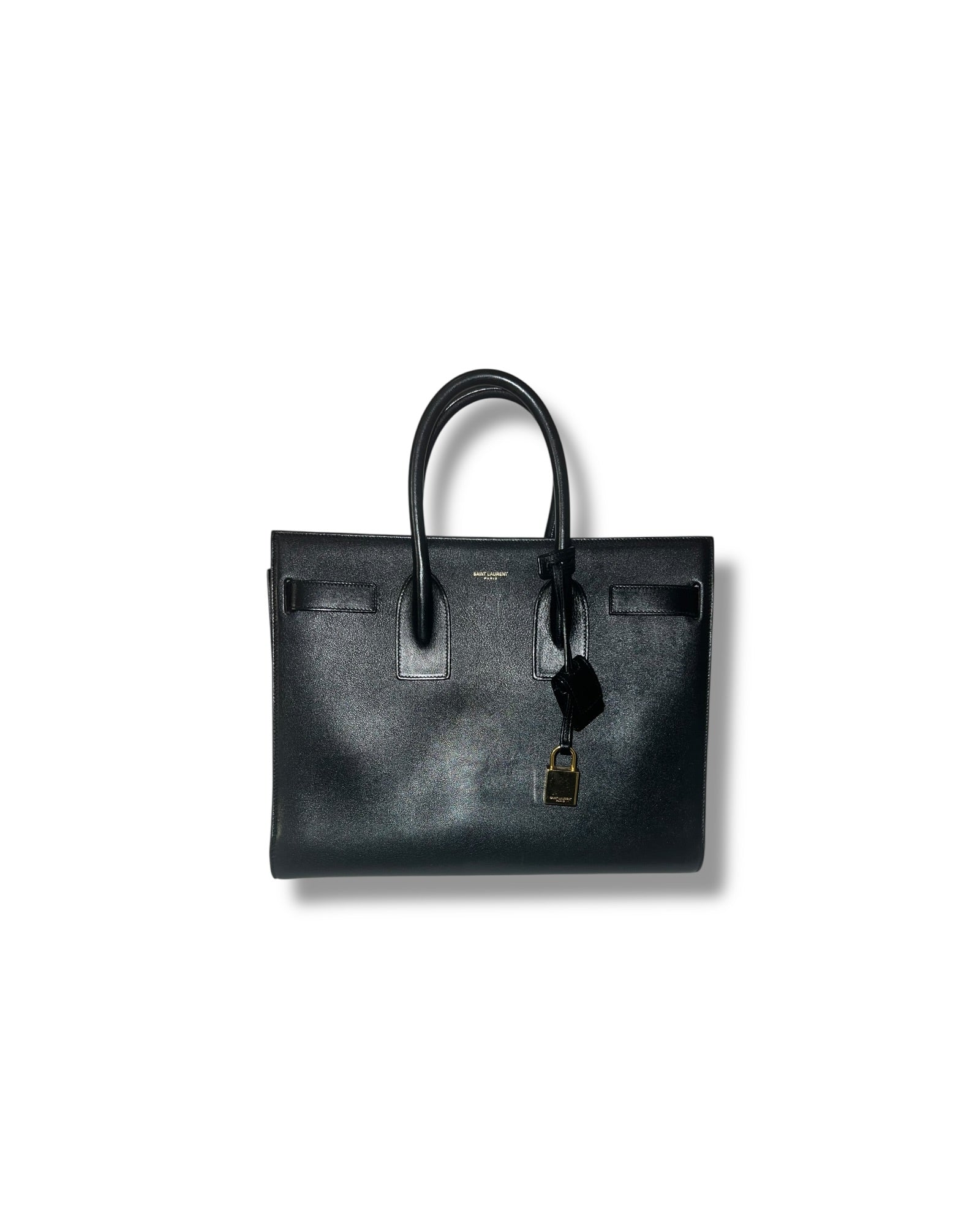 Saint Laurent Medium Sac de Jour | Black Smooth Leather | Gold Hardware - The Luxury Savvy