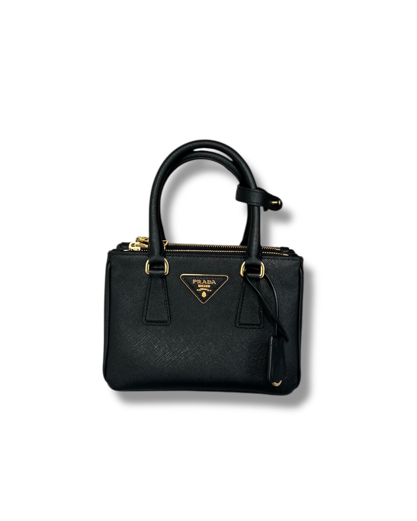 Prada Galleria Mini Bag in Black Saffiano Leather – Pristine Condition - Full Set
