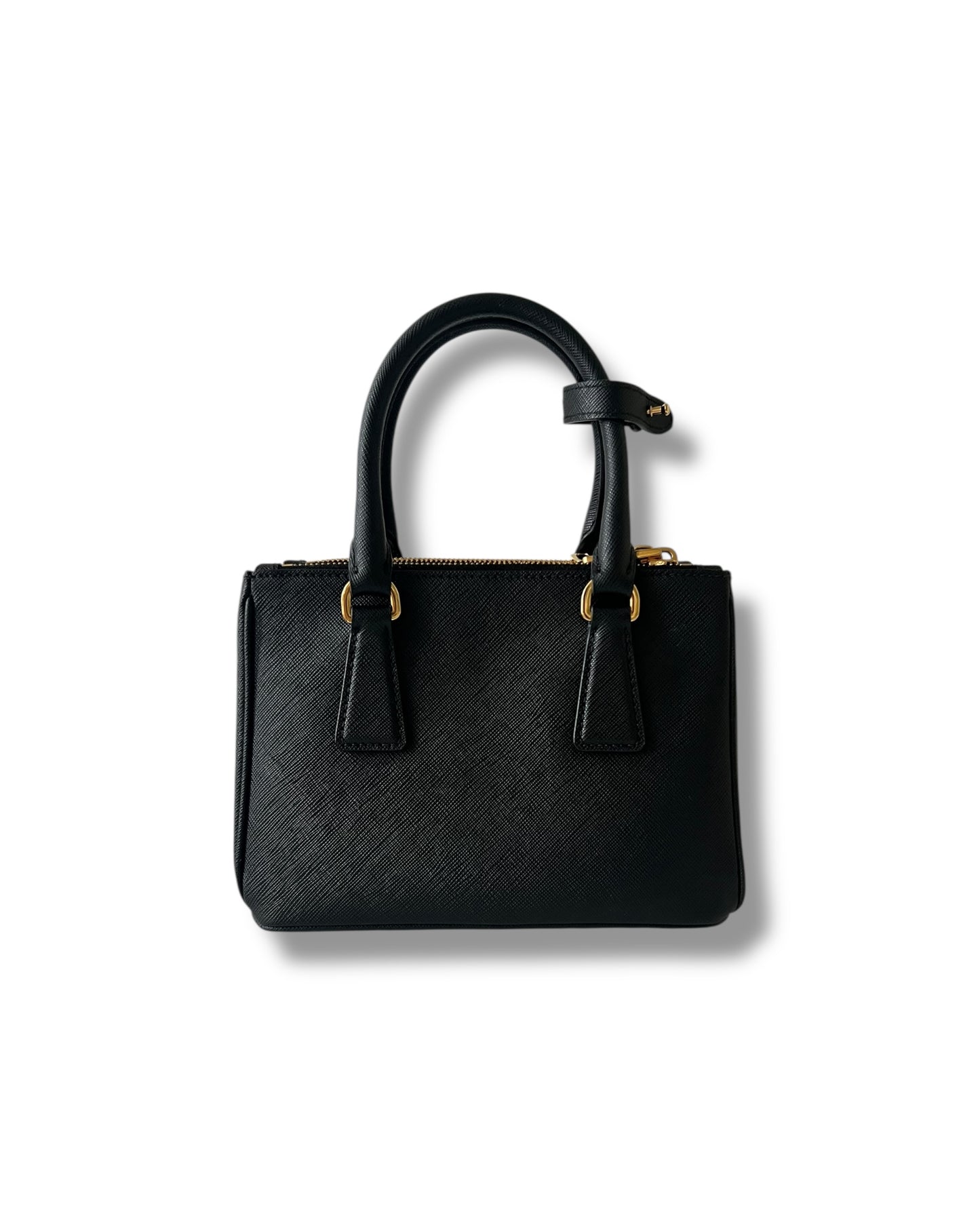 Prada Galleria Mini Bag in Black Saffiano Leather – Pristine Condition - Full Set