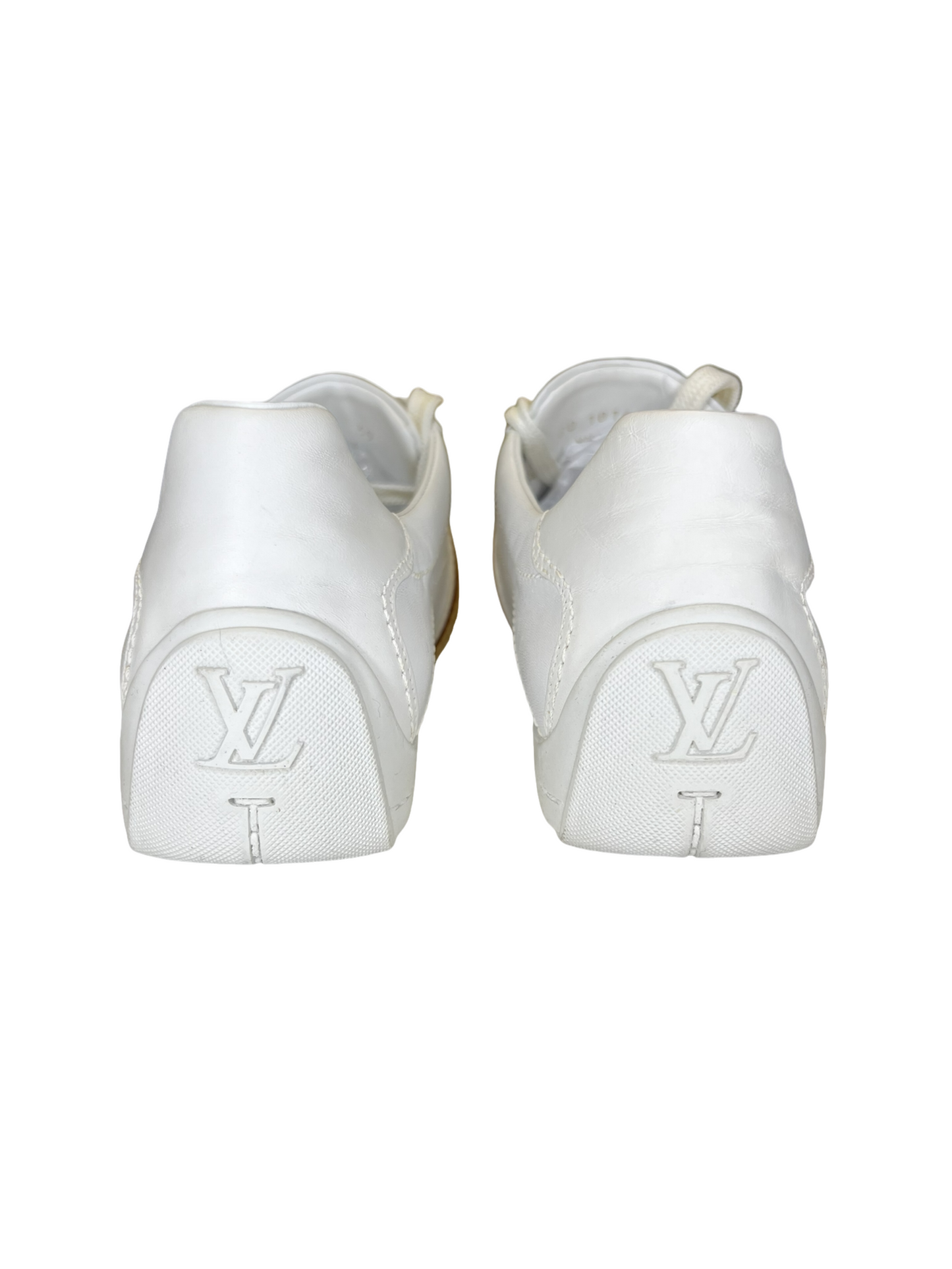 LOUIS VUITTON WHITE ACROBAT LEATHER TRAINERS