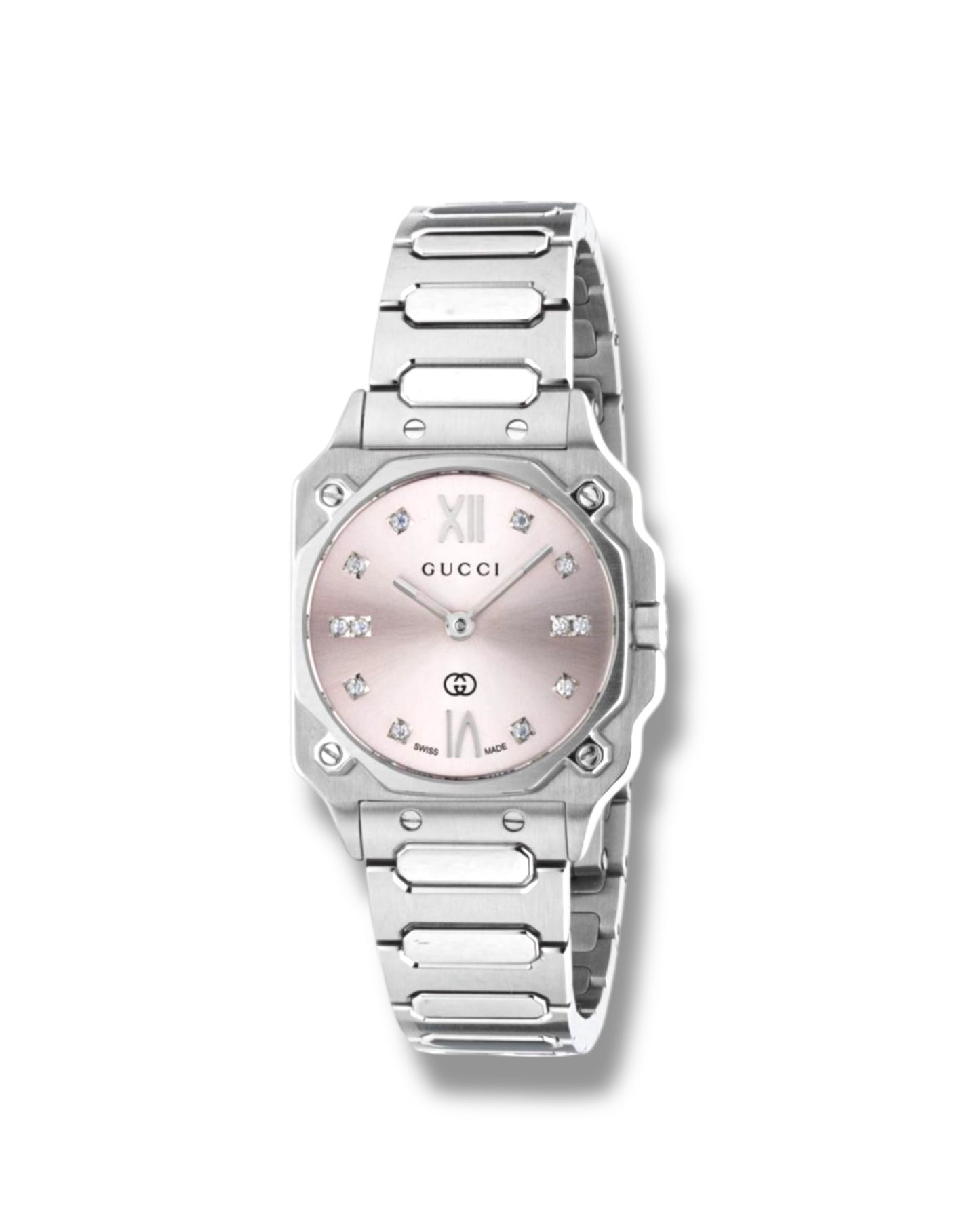 Gucci G-Flat 24mm Quartz Watch YA166501 – Pink Dial