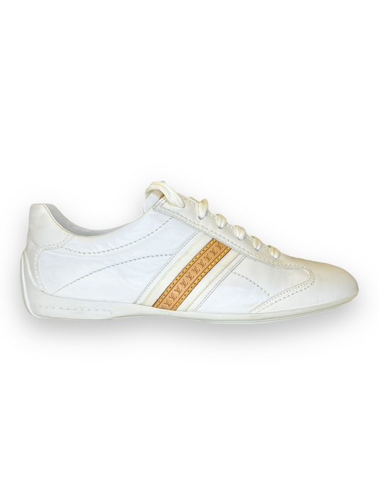 LOUIS VUITTON WHITE ACROBAT LEATHER TRAINERS