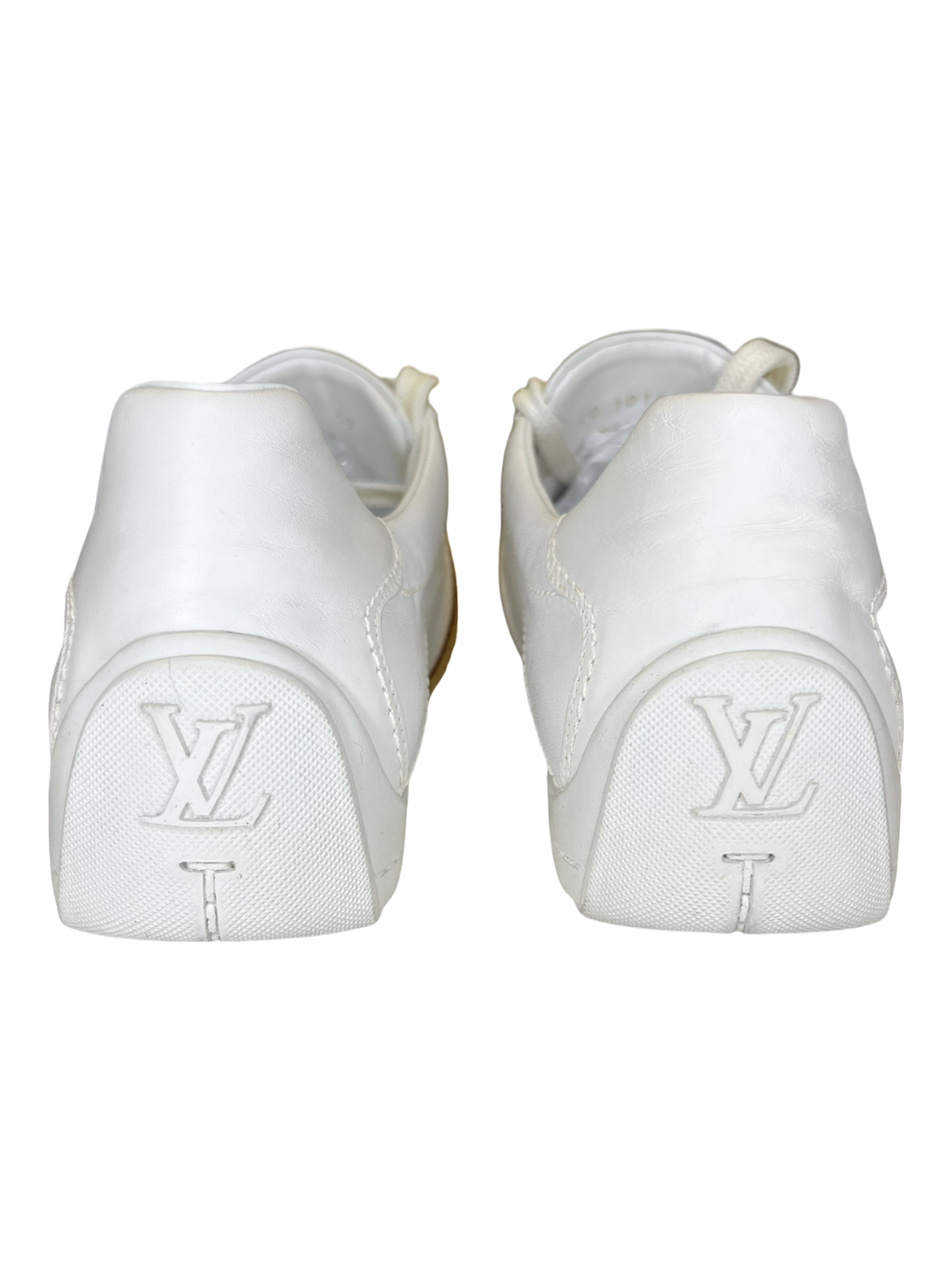 LOUIS VUITTON WHITE ACROBAT LEATHER TRAINERS