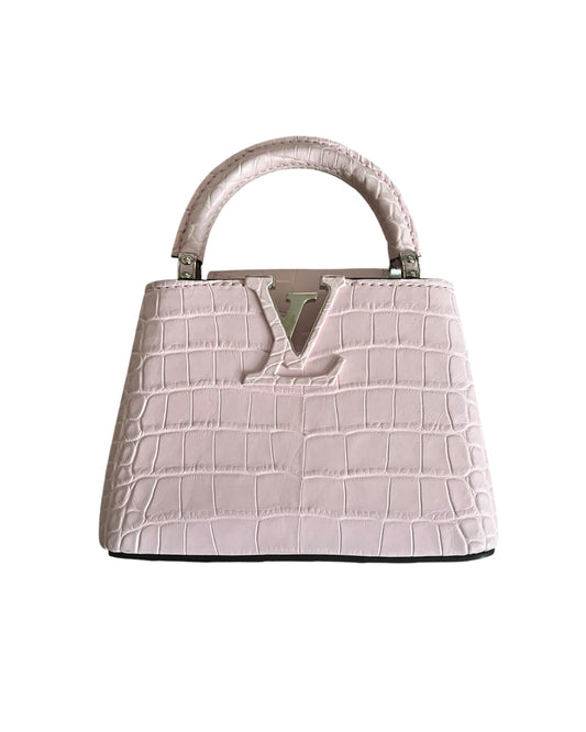 Louis Vuitton Nano Matte Crocodile Cupacines - light Pink