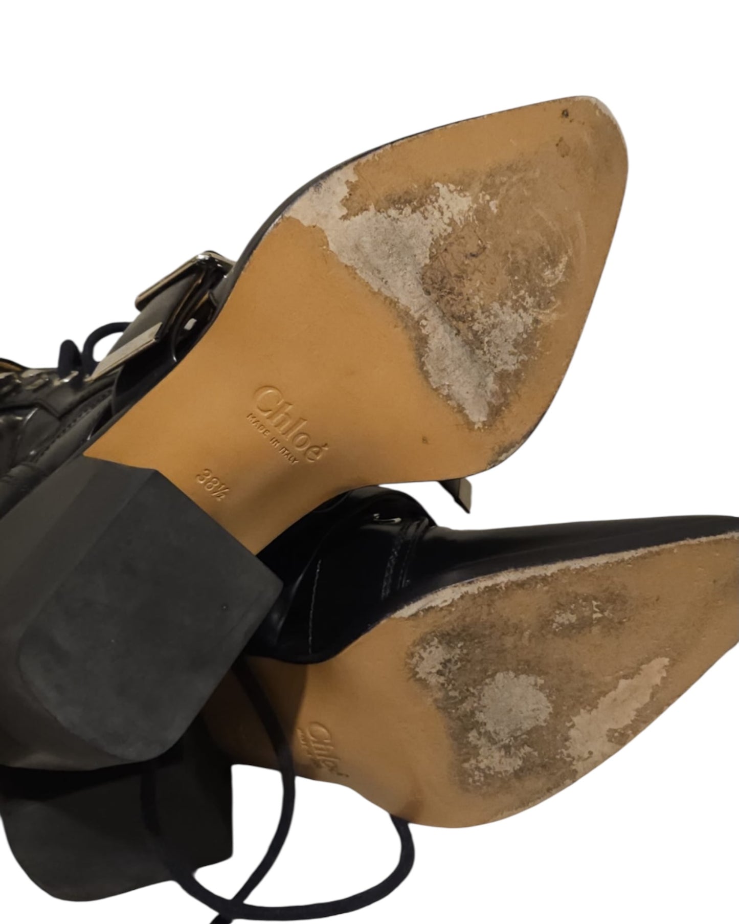 Chloé Black Buckle Ankle Boots – Size 38 - The Luxury Savvy