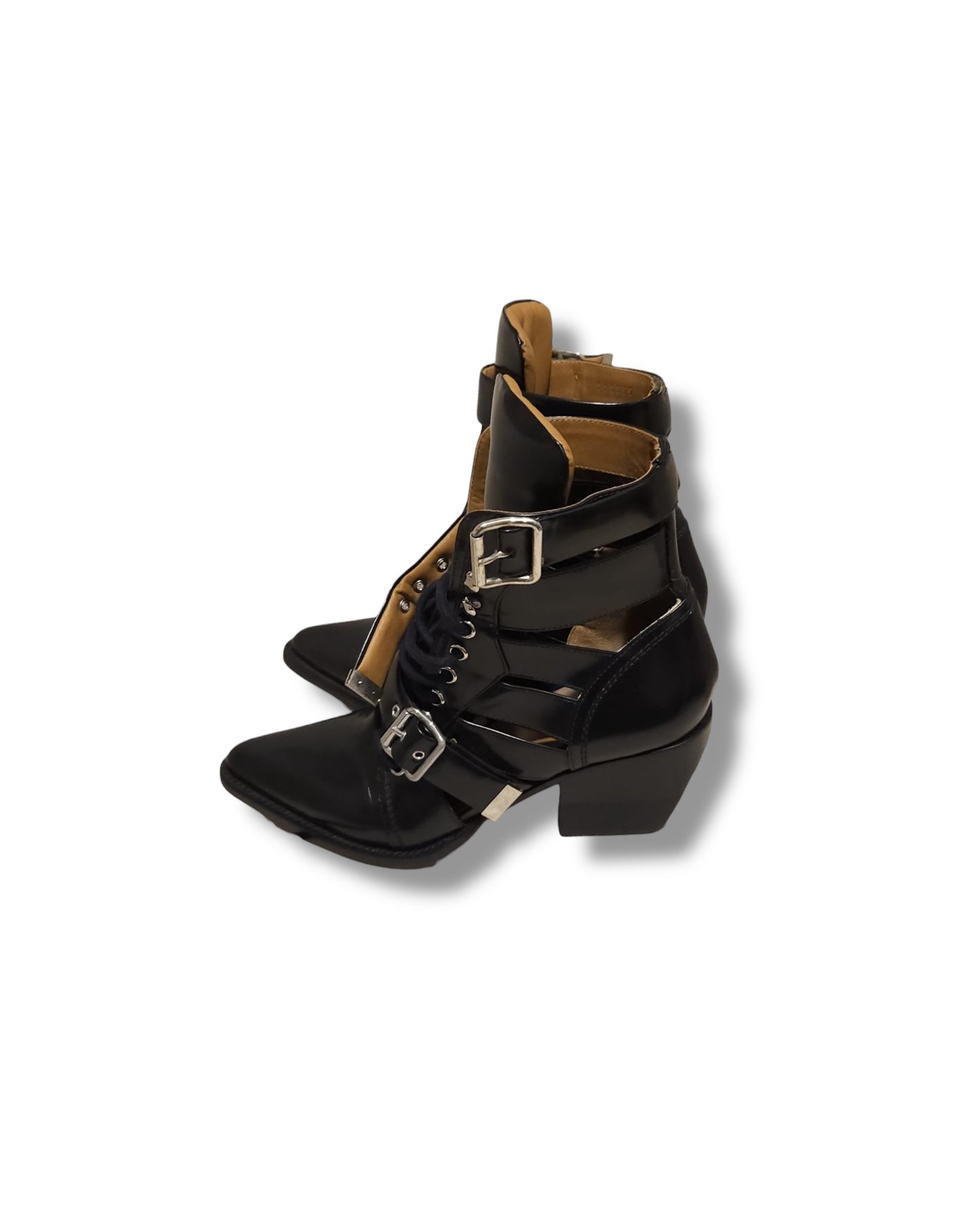 Chloé Black Buckle Ankle Boots – Size 38 - The Luxury Savvy