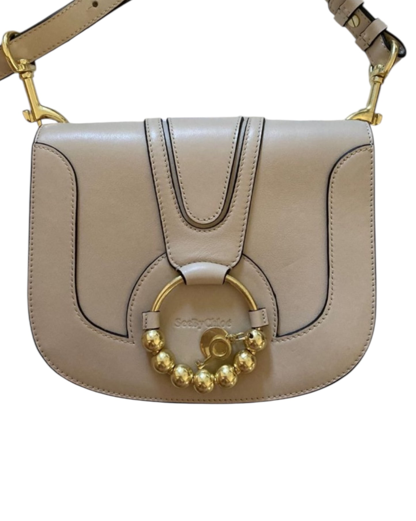 See by Chloé Hana Shoulder Bag – Cement Beige - The Luxury Savvy