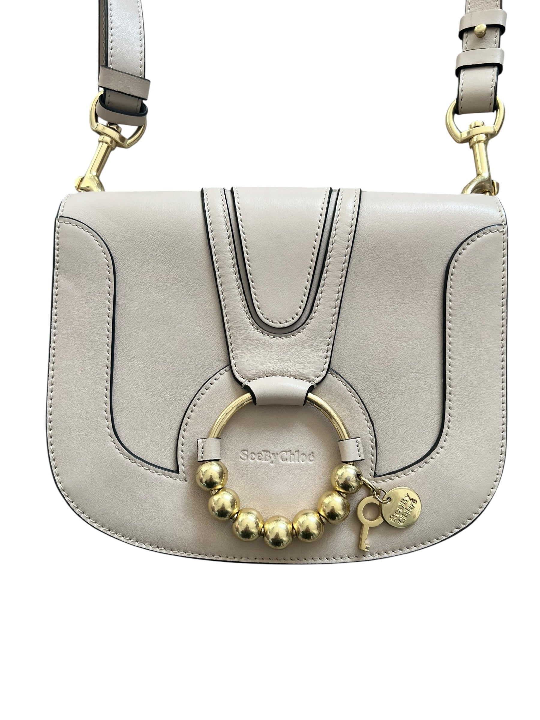 See by Chloé Hana Shoulder Bag – Cement Beige - The Luxury Savvy