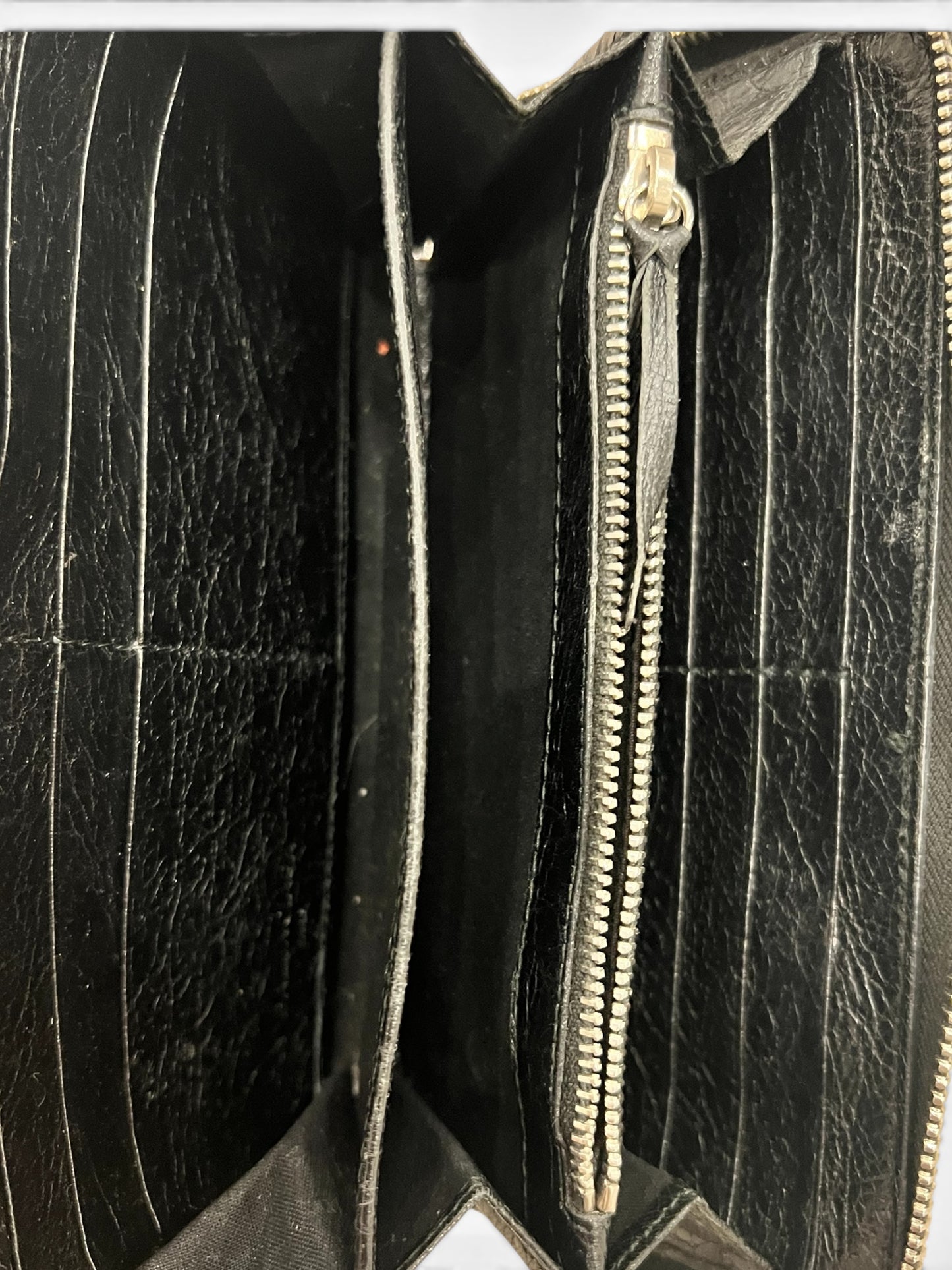 Balenciaga Classic Zip Around Wallet - Black Leather