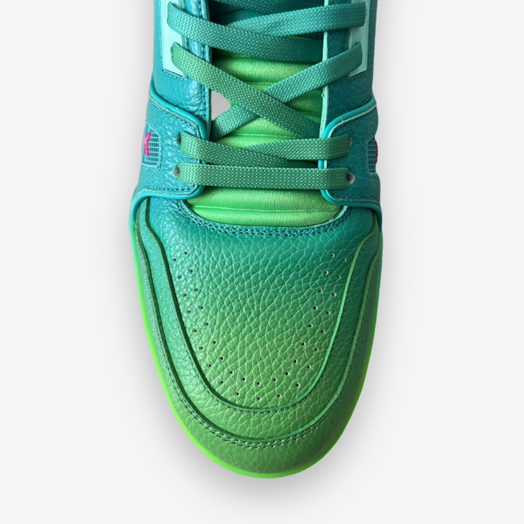 LOUIS VUITTON GREEN OMBRÉ MULTI-COLOUR SNEAKER