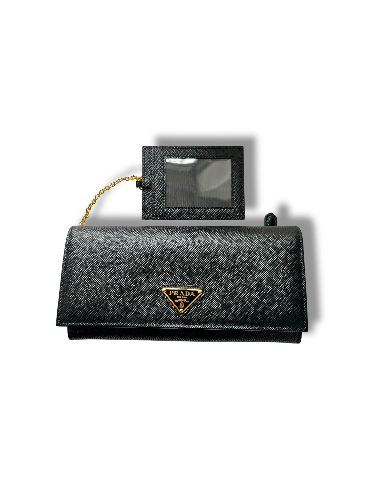 Prada Saffiano Leather Continental Wallet – Black - The Luxury Savvy