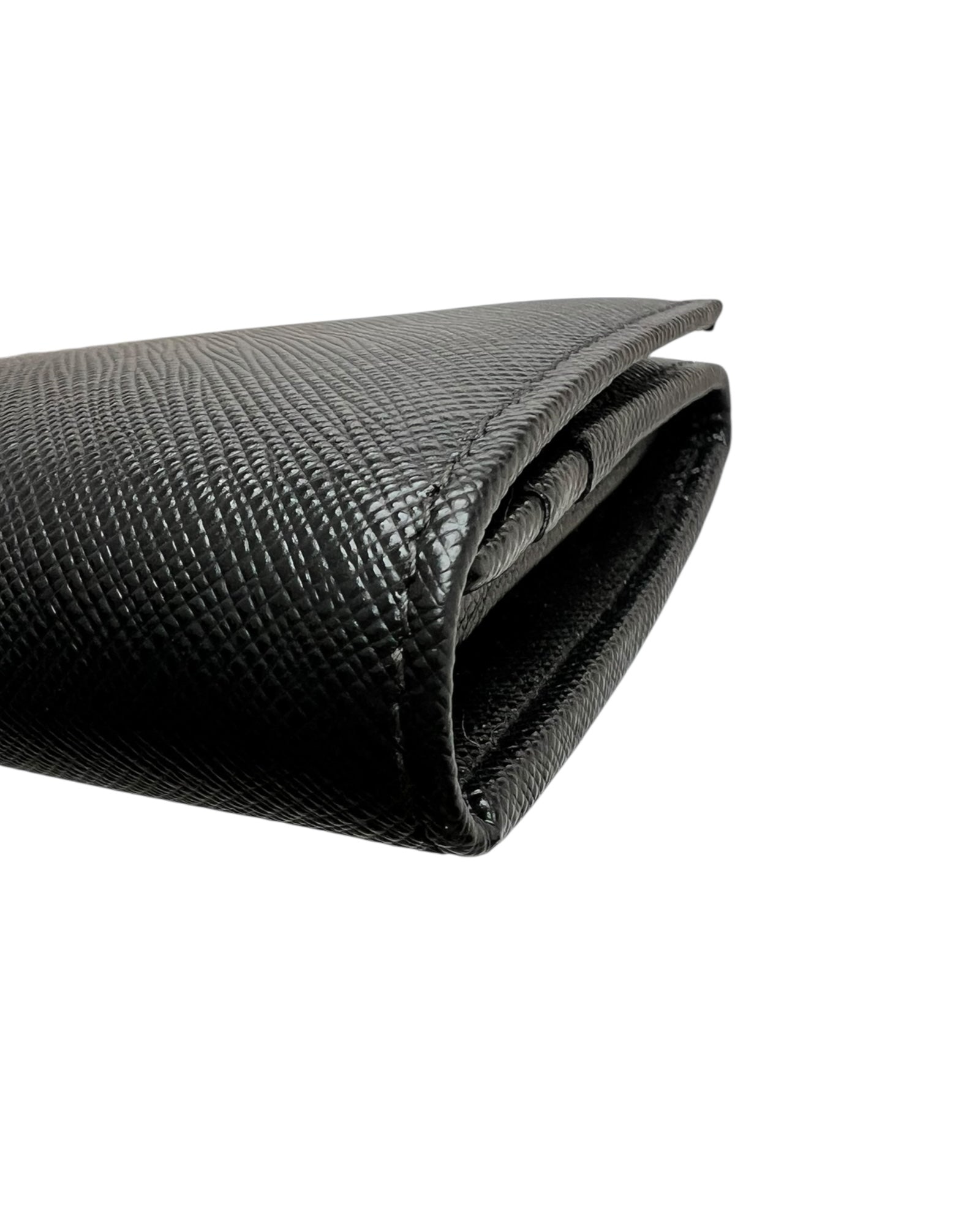 Prada Saffiano Leather Continental Wallet – Black - The Luxury Savvy