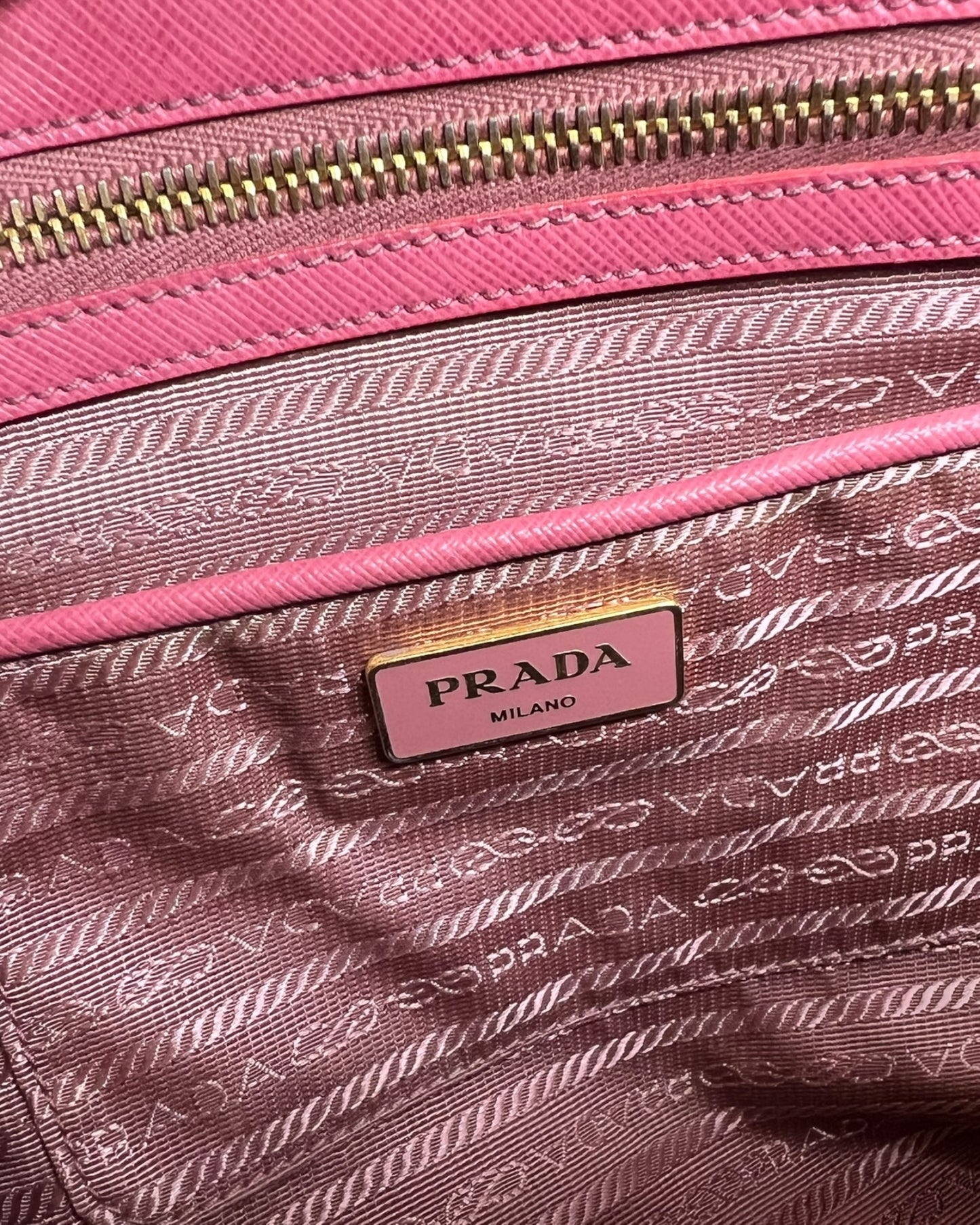 Prada Galleria Large Double Zip Tote Bag – Pink Saffiano Leather - The Luxury Savvy