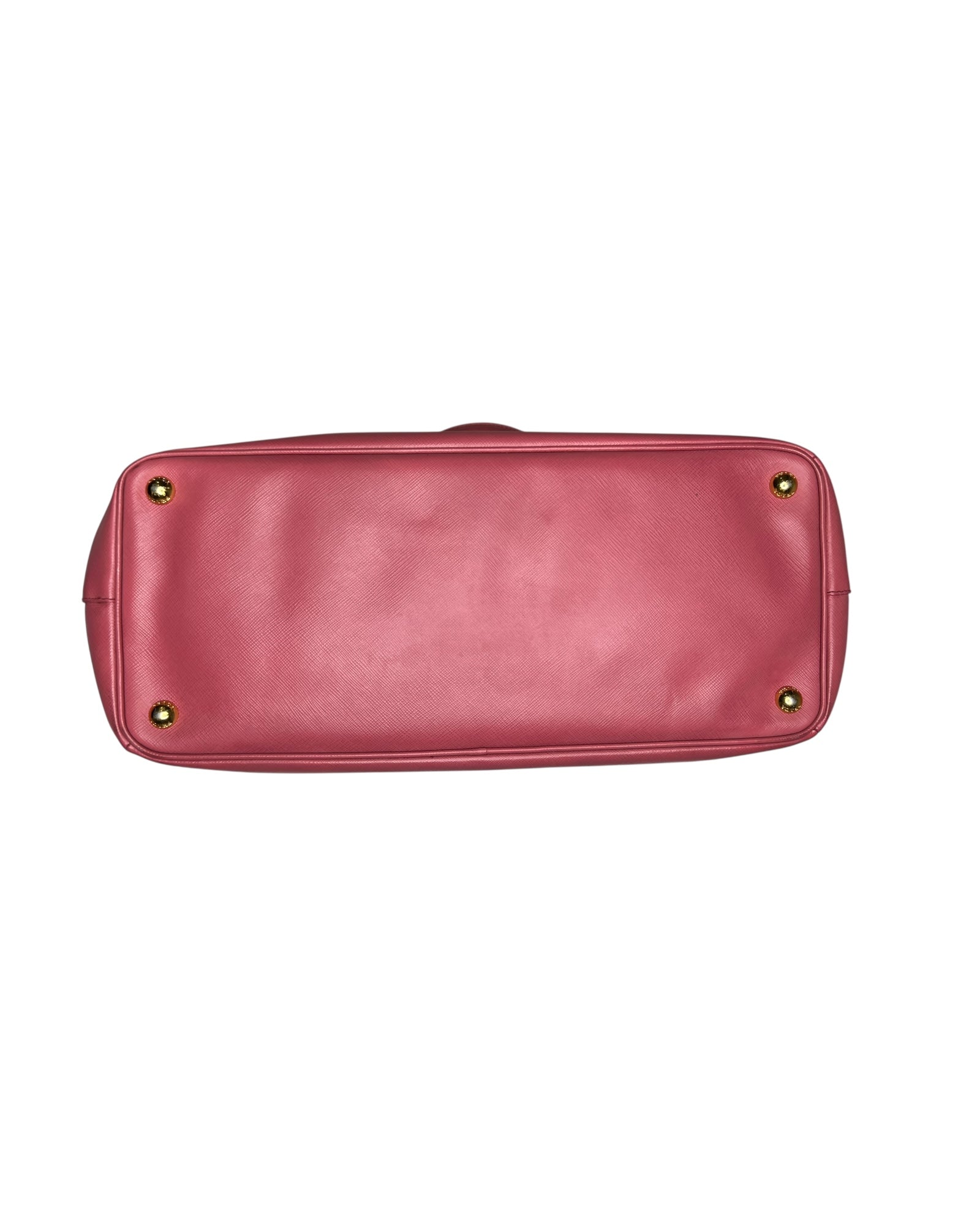 Prada Galleria Large Double Zip Tote Bag – Pink Saffiano Leather - The Luxury Savvy