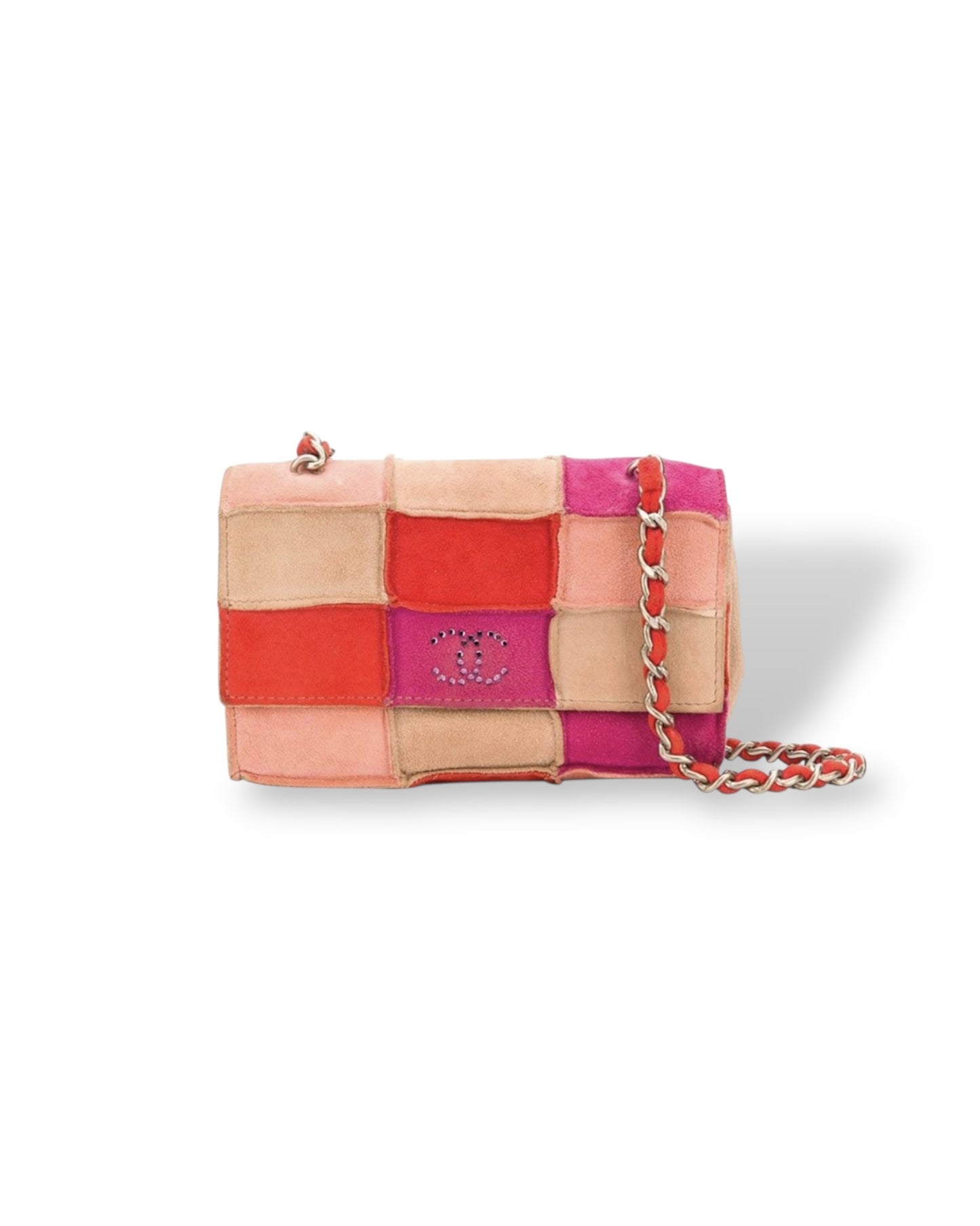 Chanel Suede Patchwork Mini Flap Bag