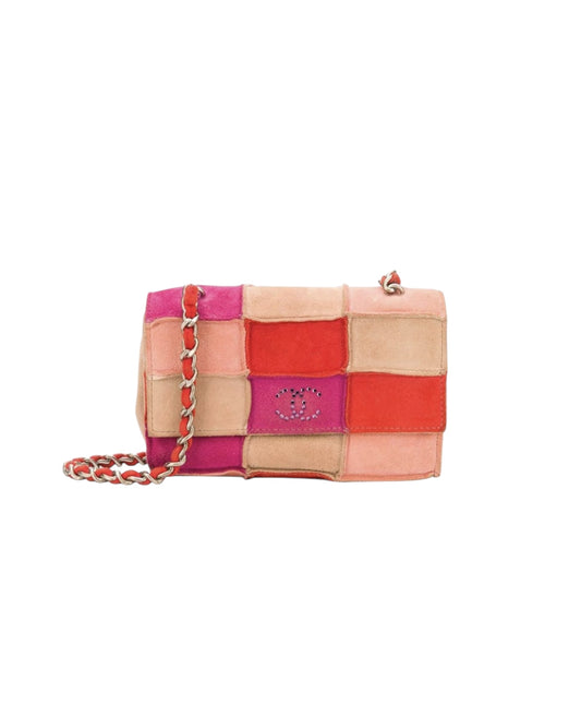 Chanel Suede Patchwork Mini Flap Bag