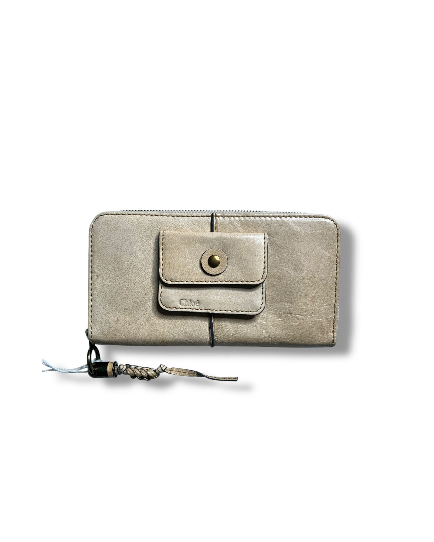 Chloé Continental Wallet – Beige Leather