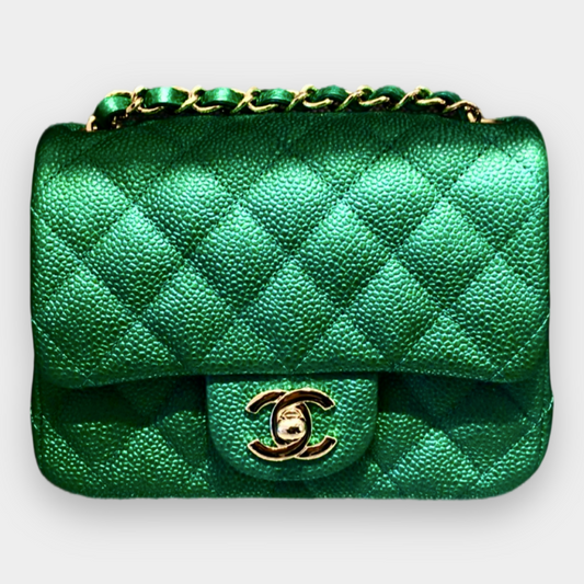 Chanel Square Mini in Emerald - The Luxury Savvy